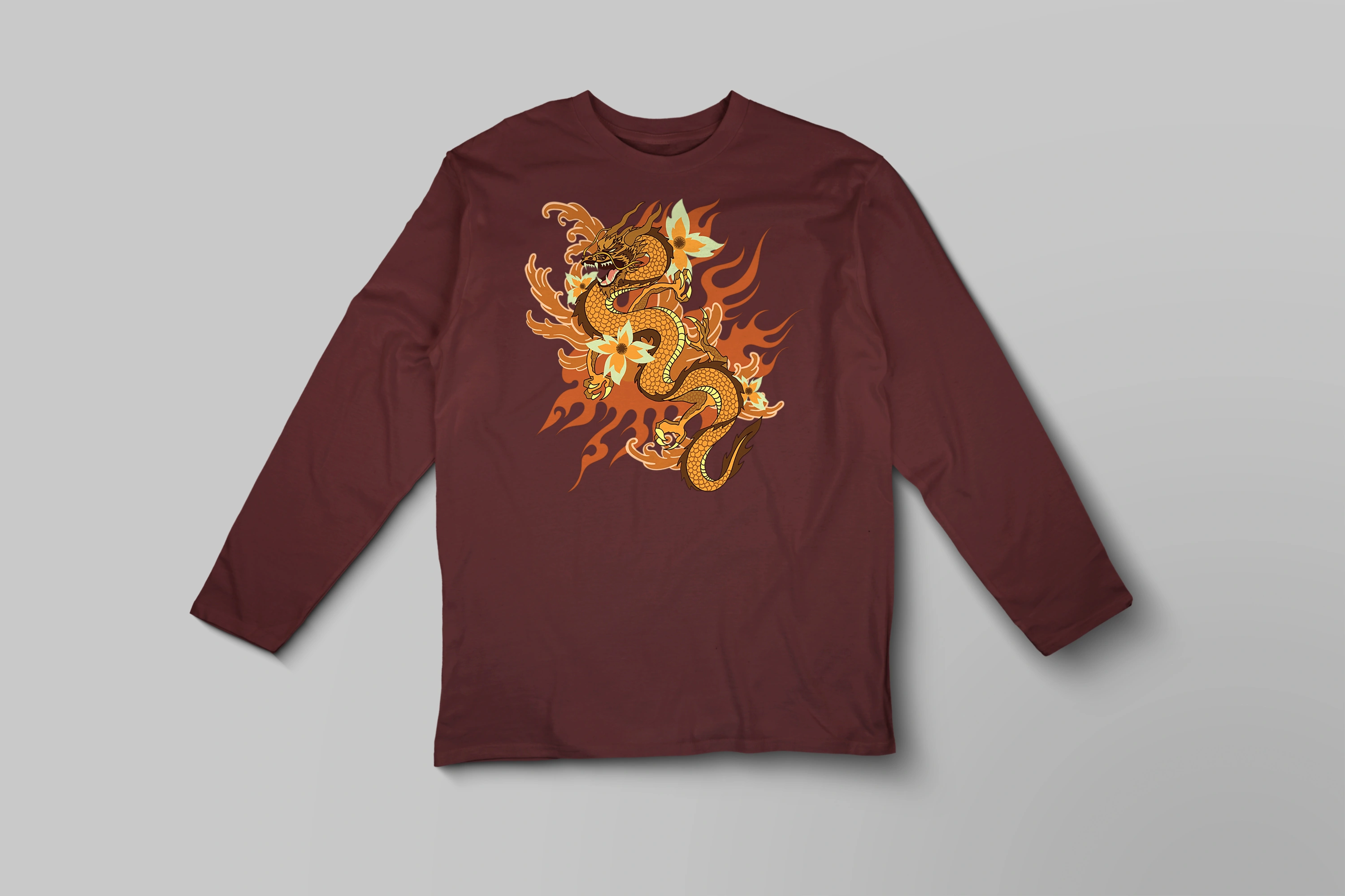 חולצה ארוכה נחש-דרקון