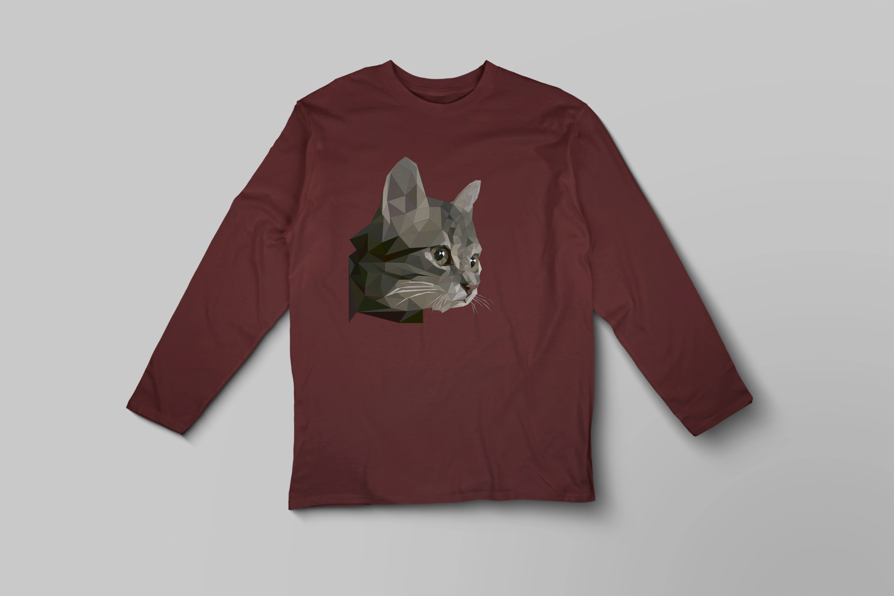 חולצה ארוכה חתול גאומטרי