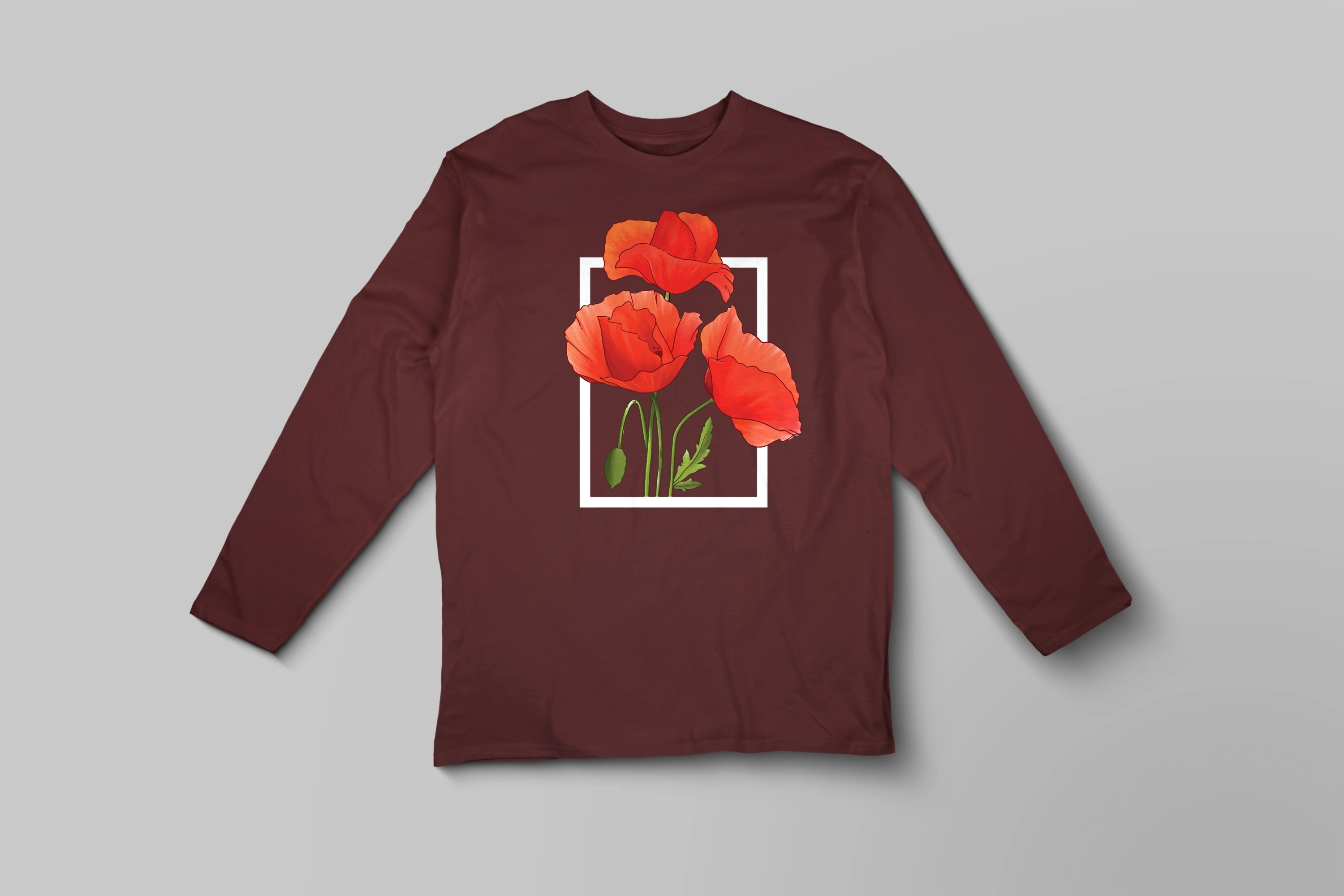 חולצה ארוכה פרג