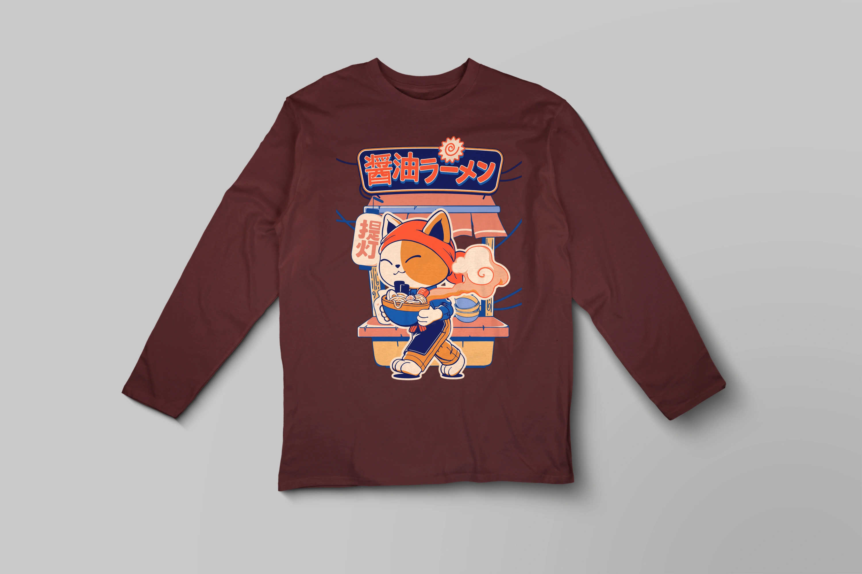 חולצה ארוכה חתול ראמן