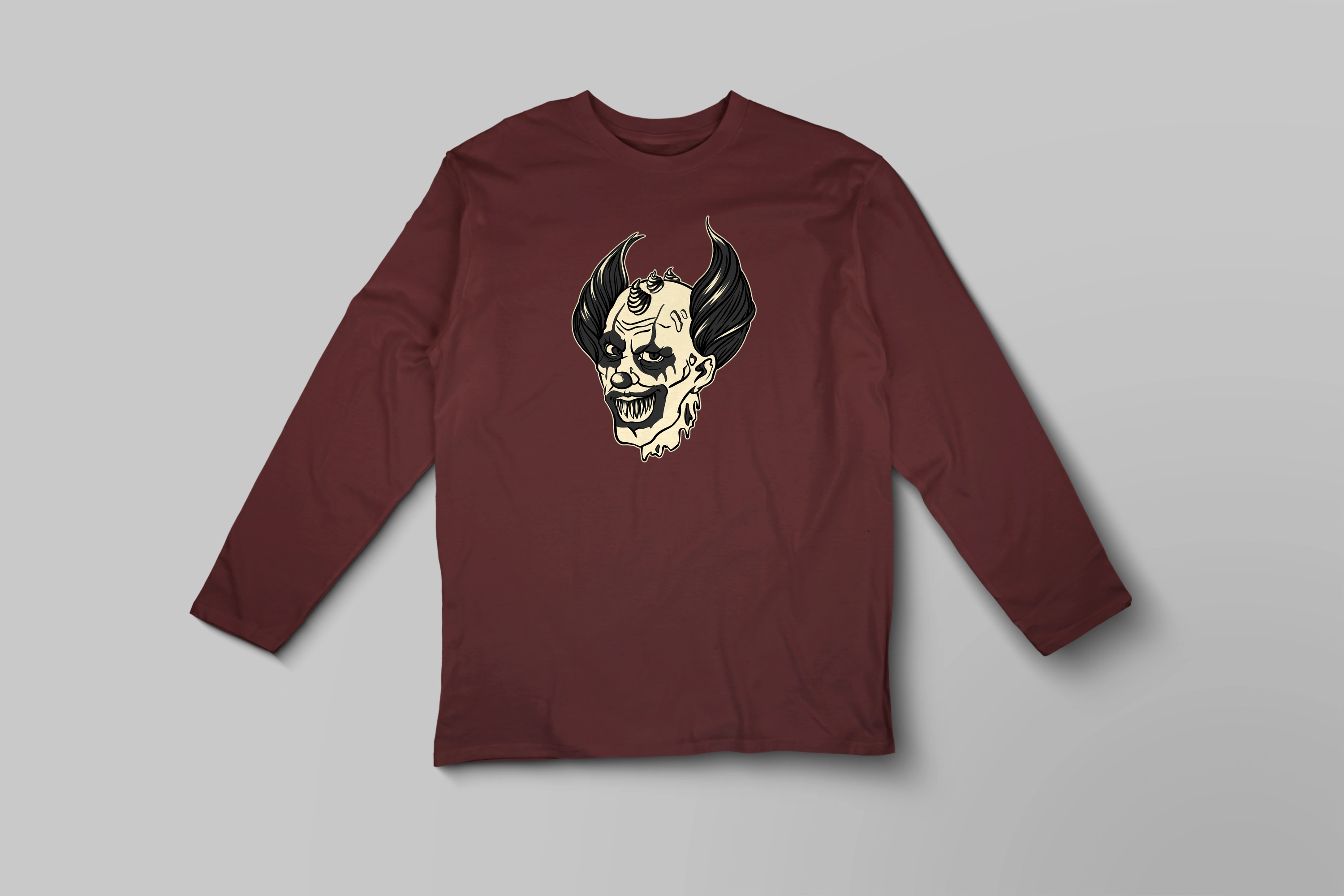 חולצה ארוכה ליצן מפחיד