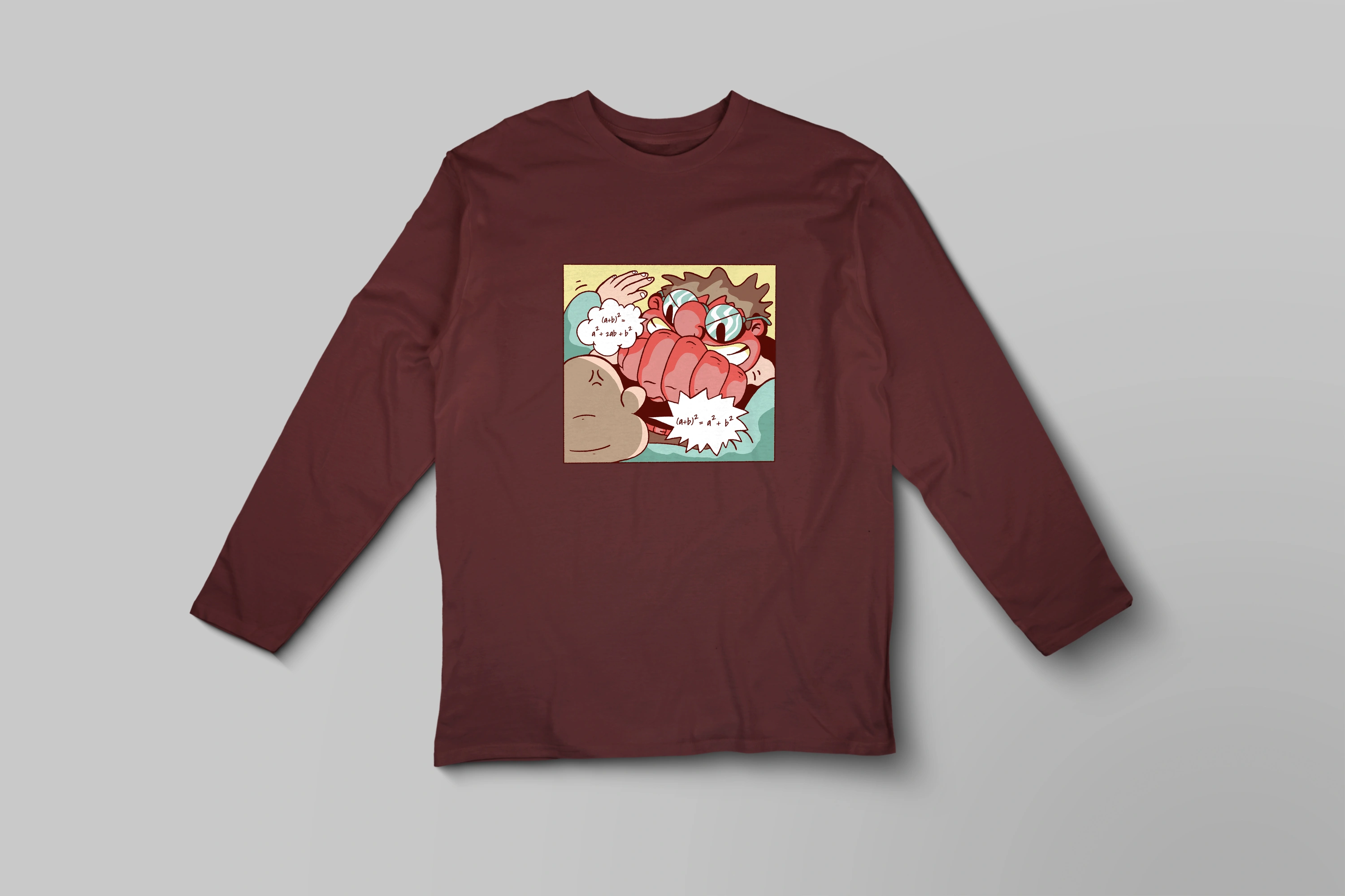 חולצה ארוכה מורה למתמטיקה זועם