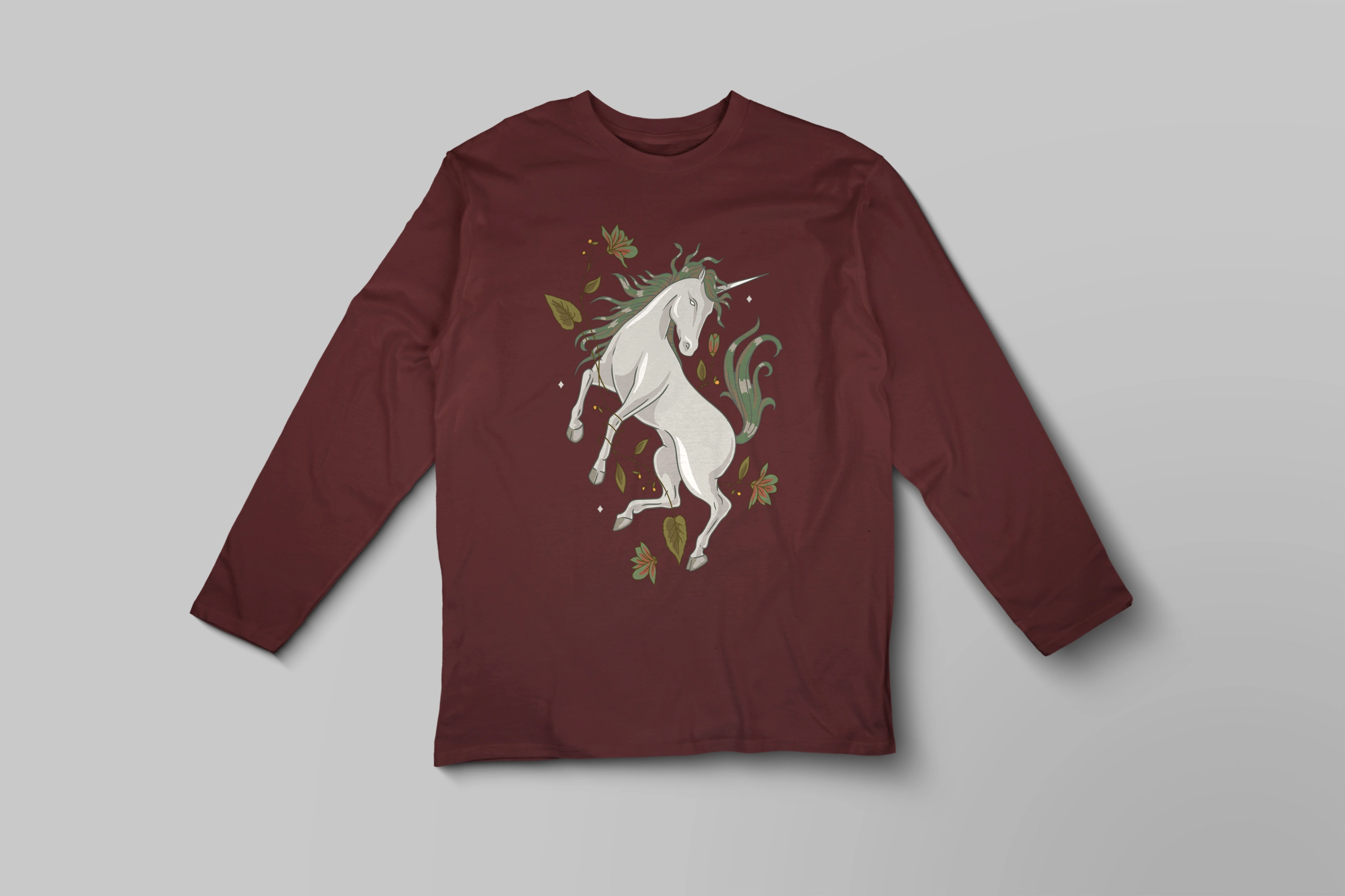 חולצה ארוכה חד קרן ריאליסטי