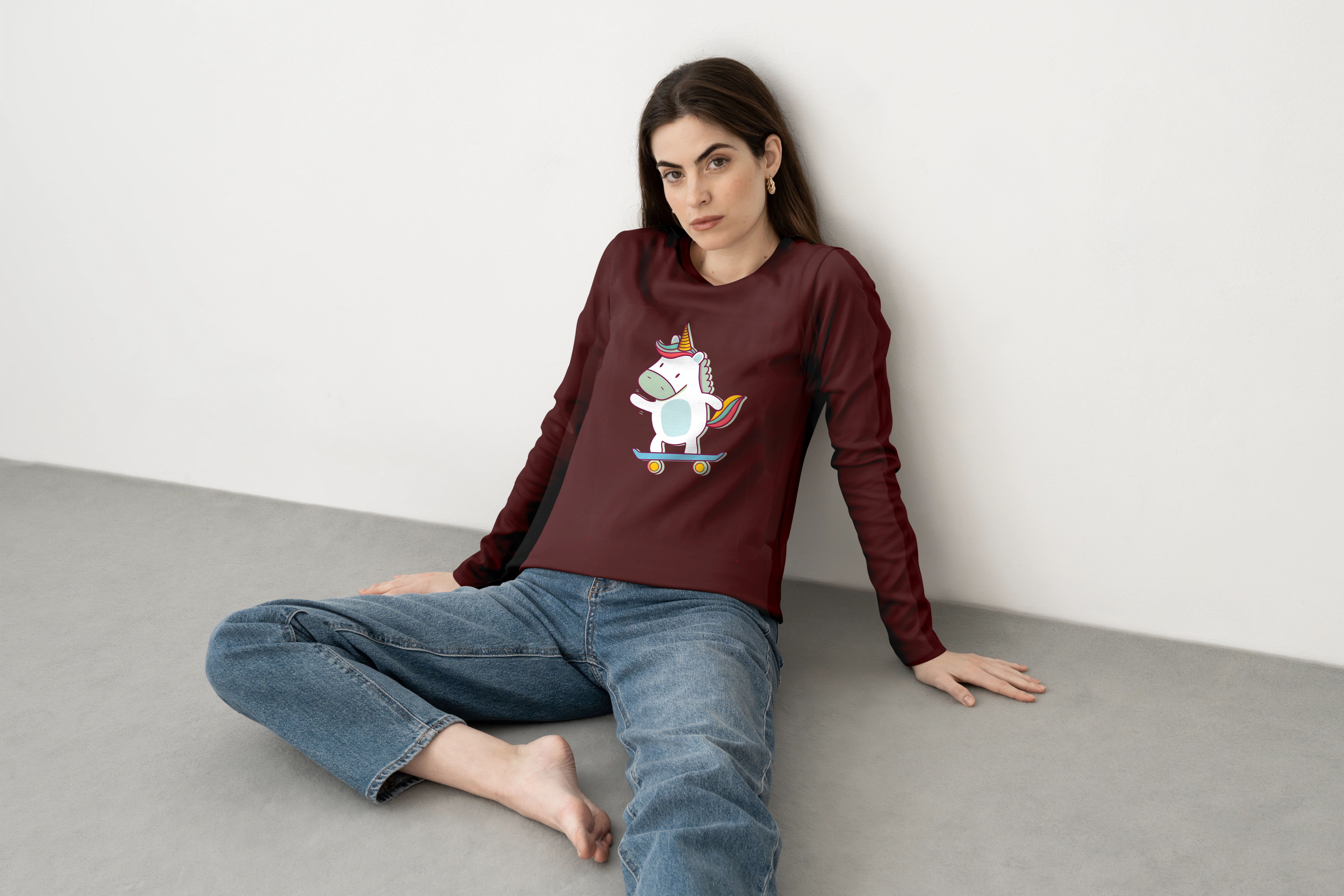 חולצה ארוכה חד קרן חמוד