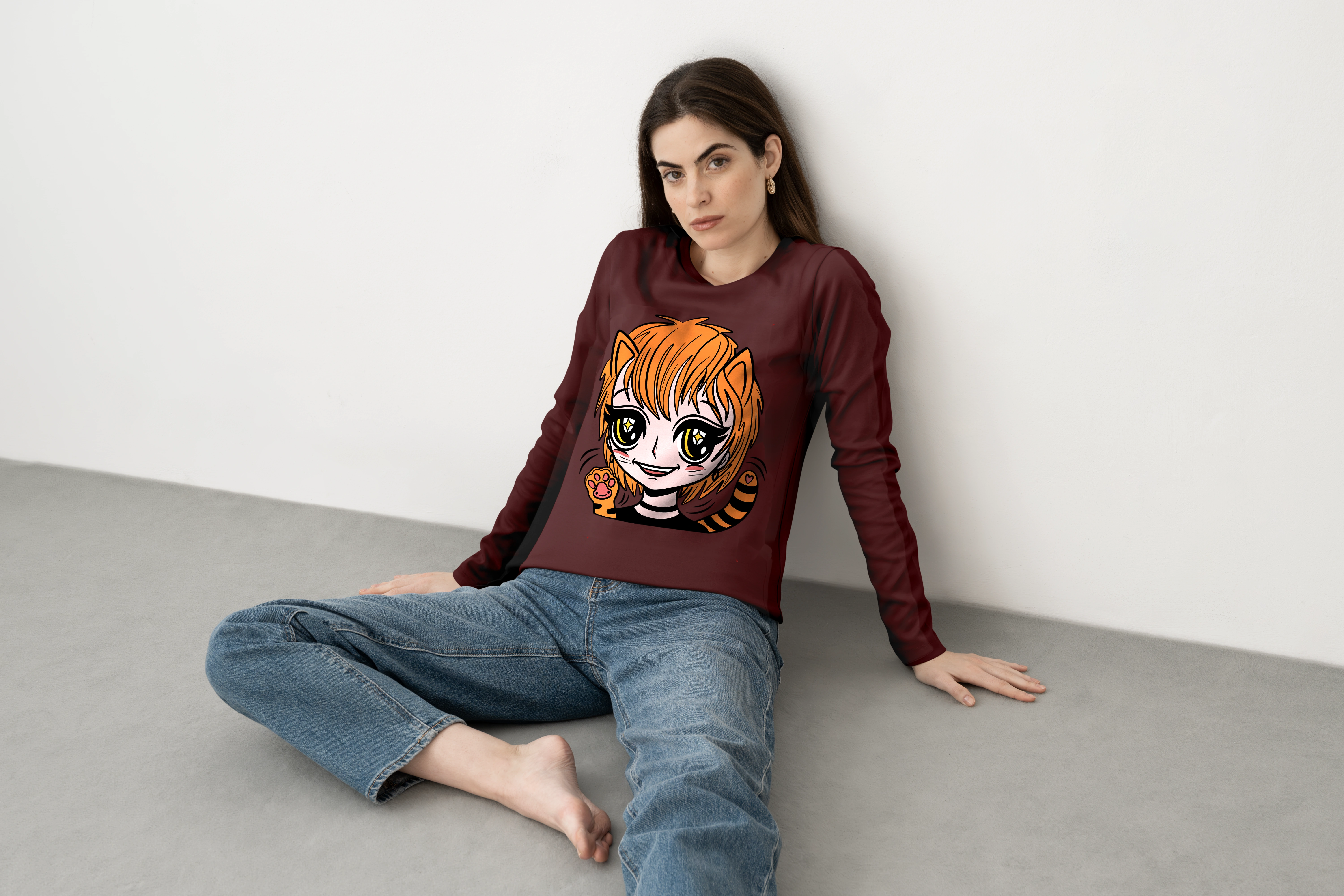 תצוגה חלופית של חולצה ארוכה animekitty