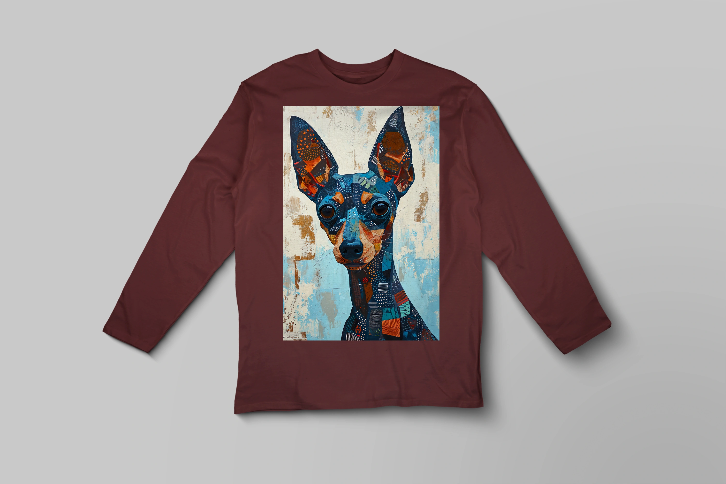 חולצה ארוכה dog painting
