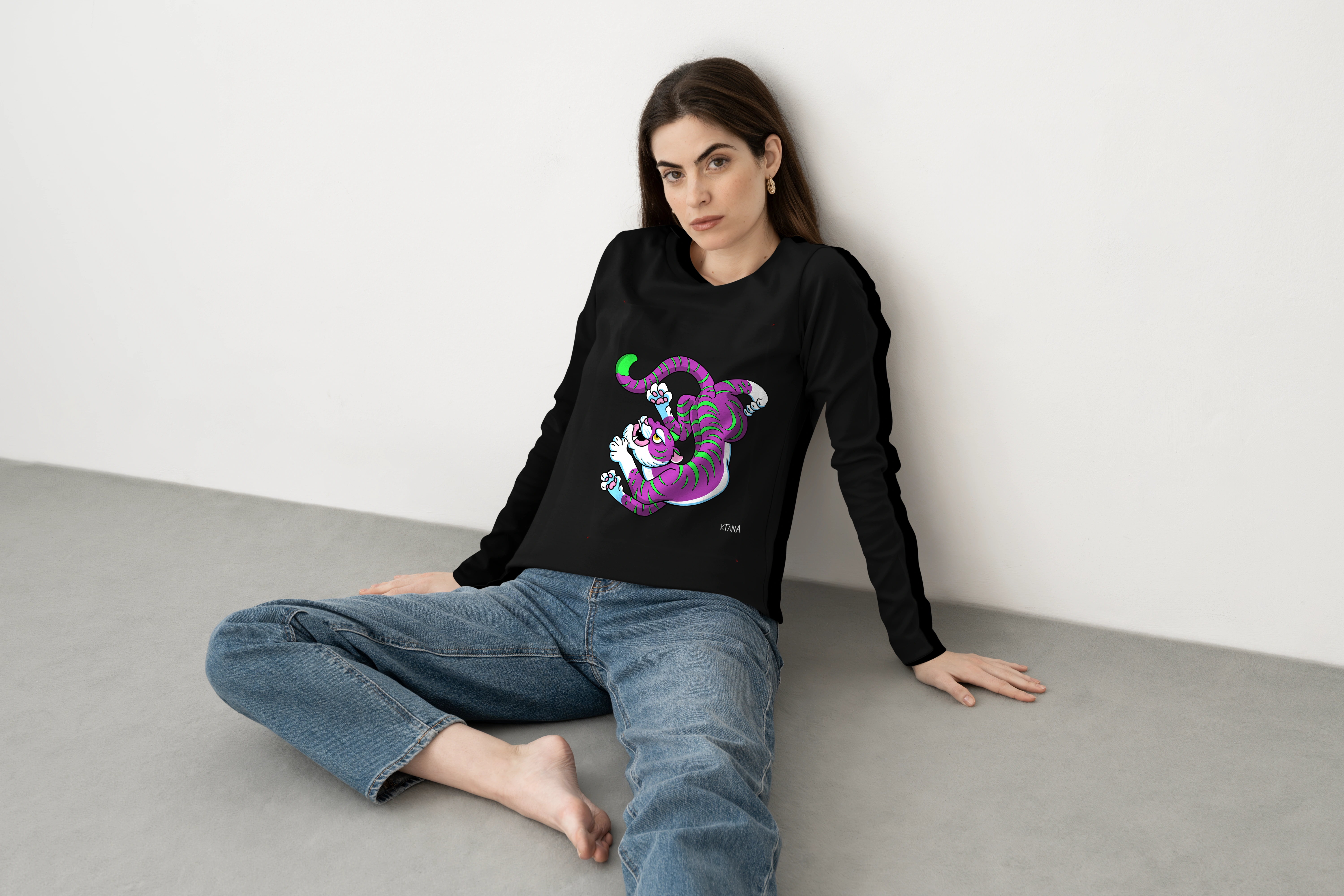 חולצה ארוכה Purple Tiger