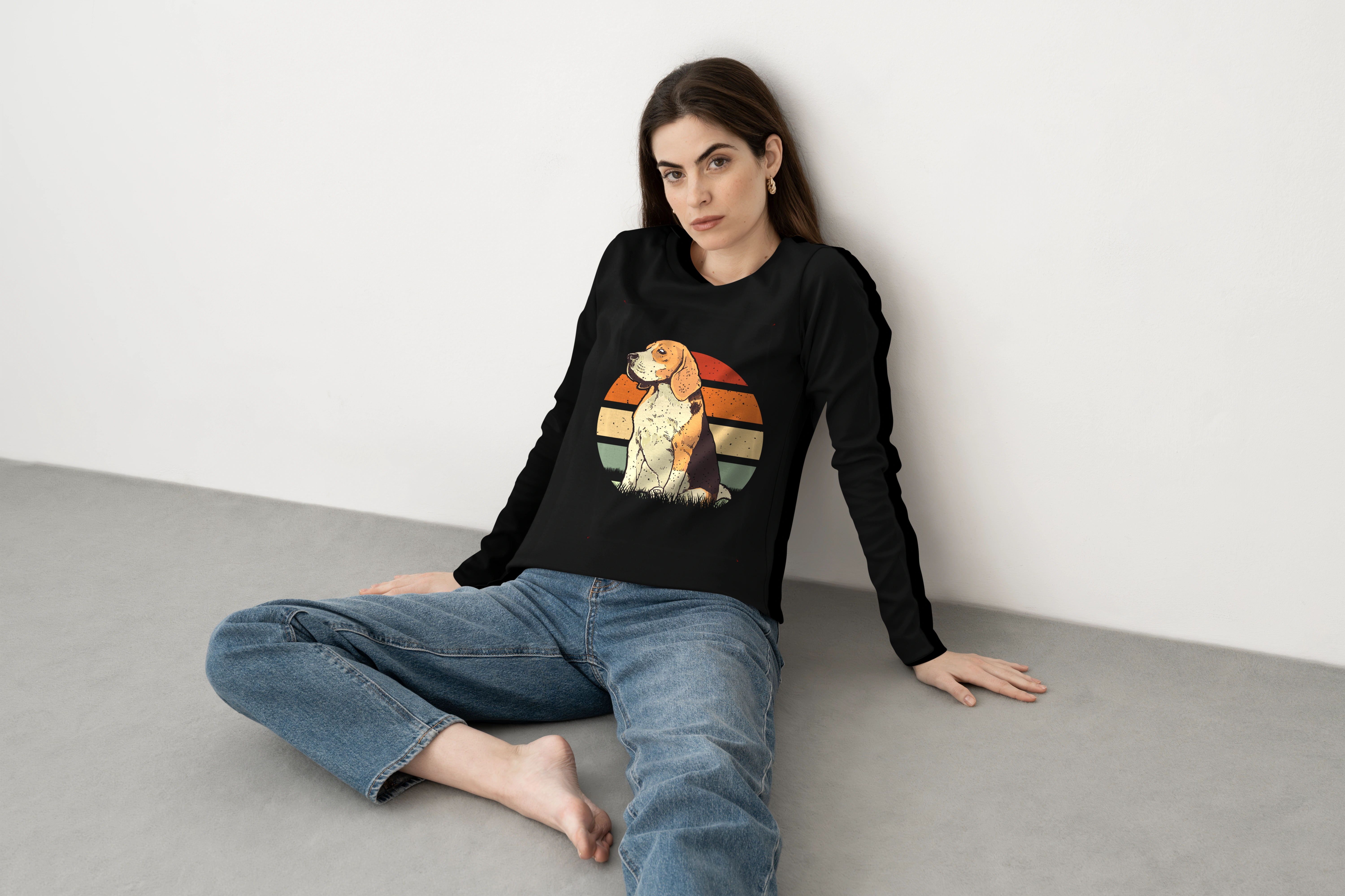 חולצה ארוכה כלב ביגל