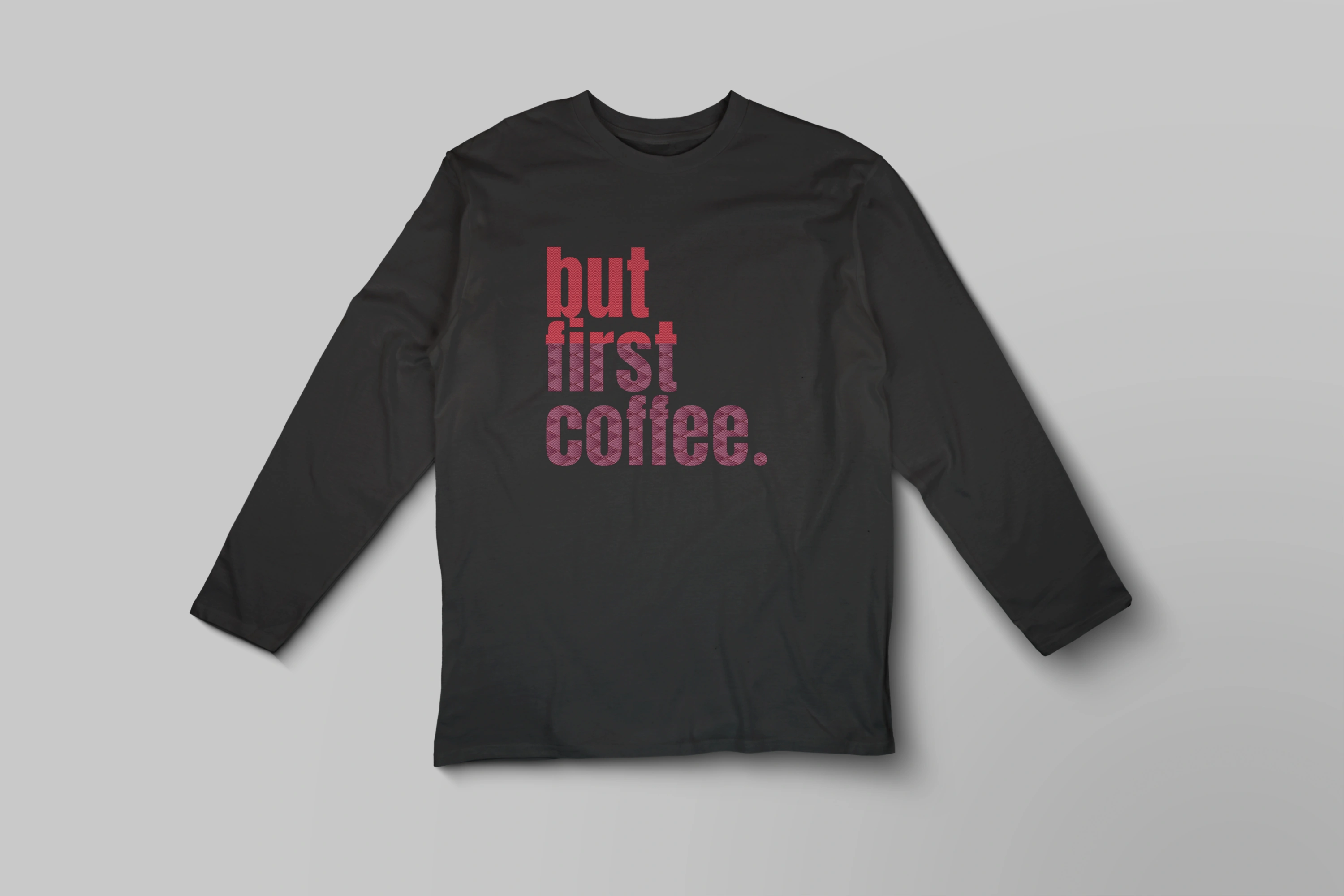 חולצה ארוכה first coffee sunset