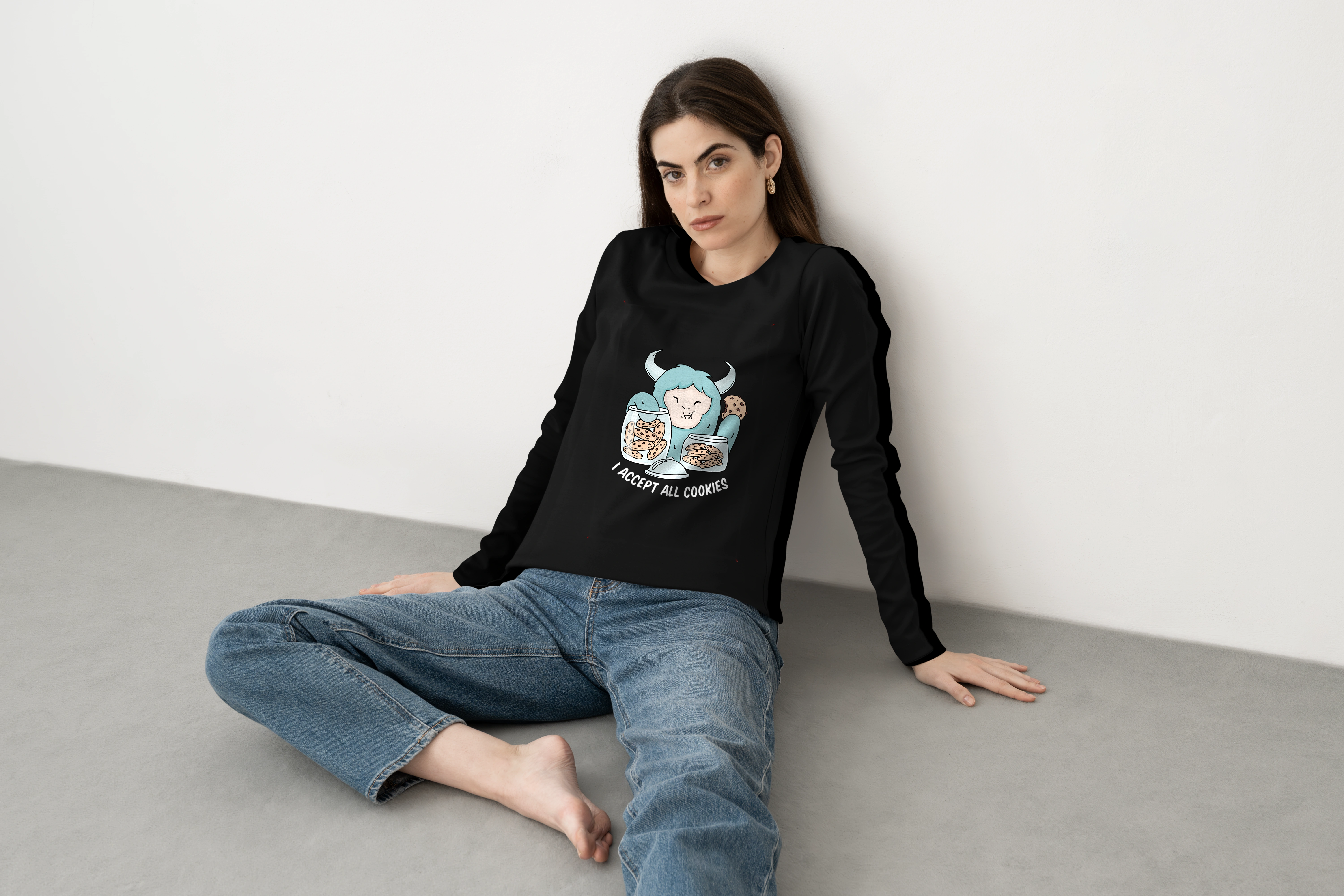 חולצה ארוכה כל סוגי העוגיות