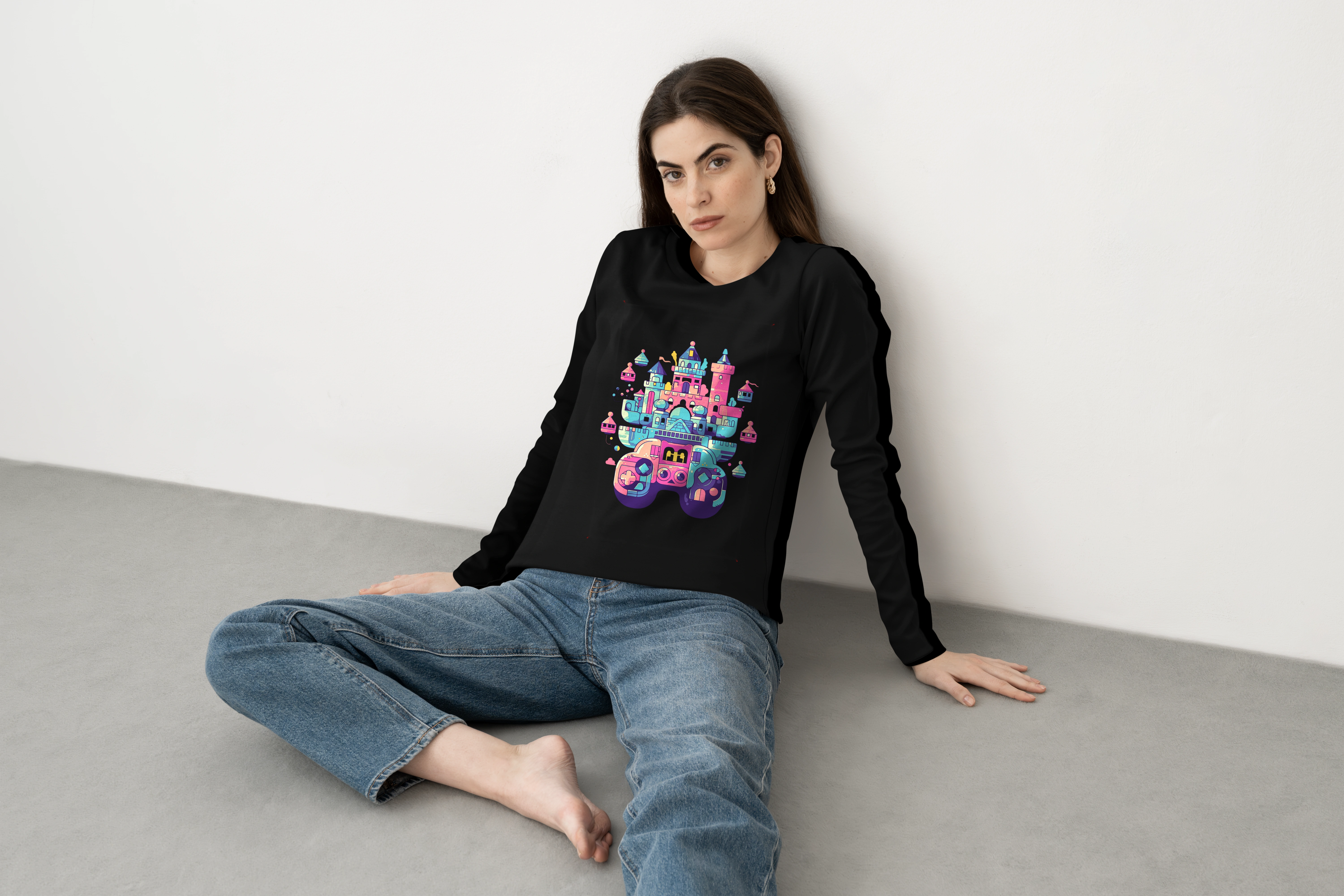 תצוגה חלופית של חולצה ארוכה castle made of game