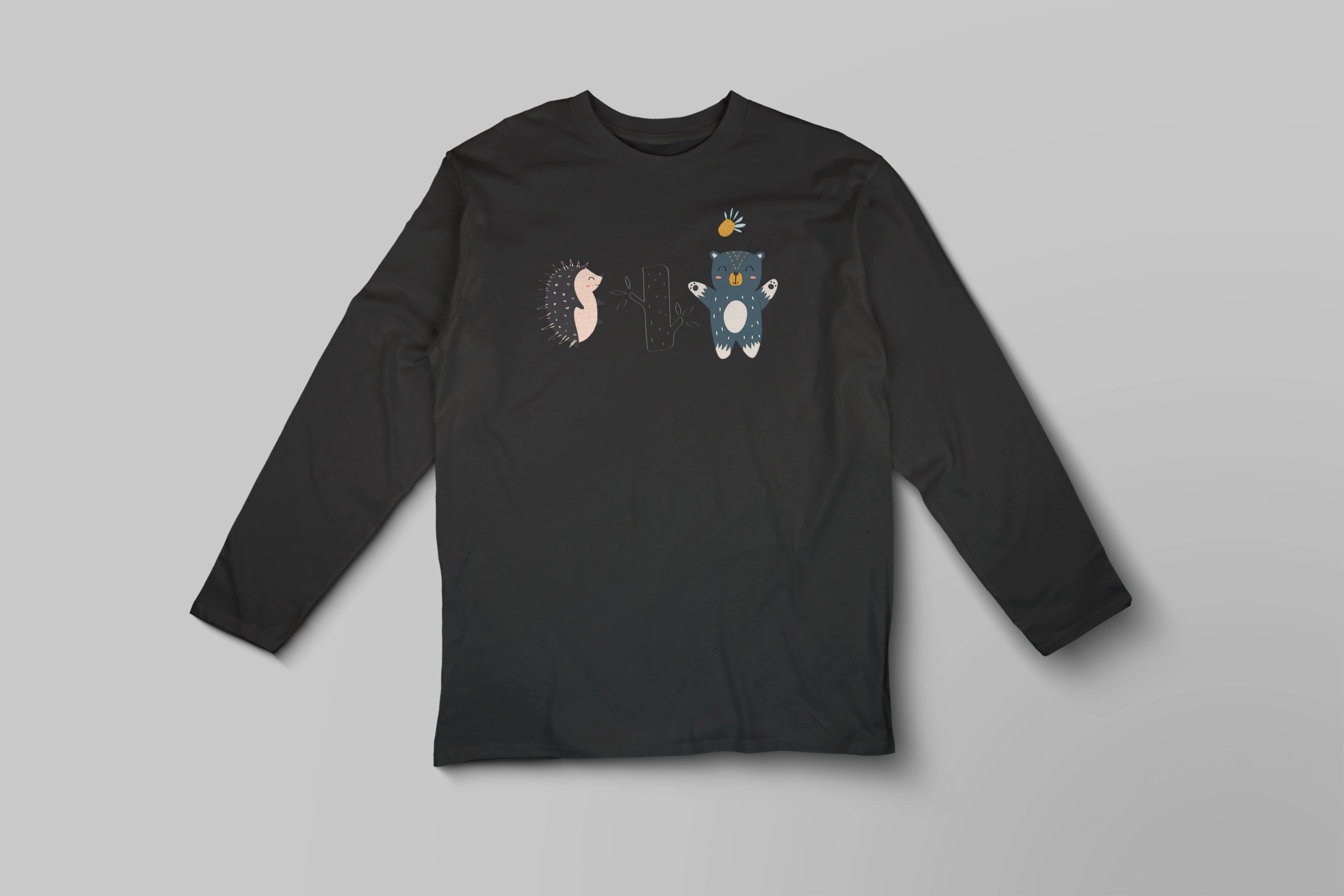 חולצה ארוכה חיות יער רוקדות 2