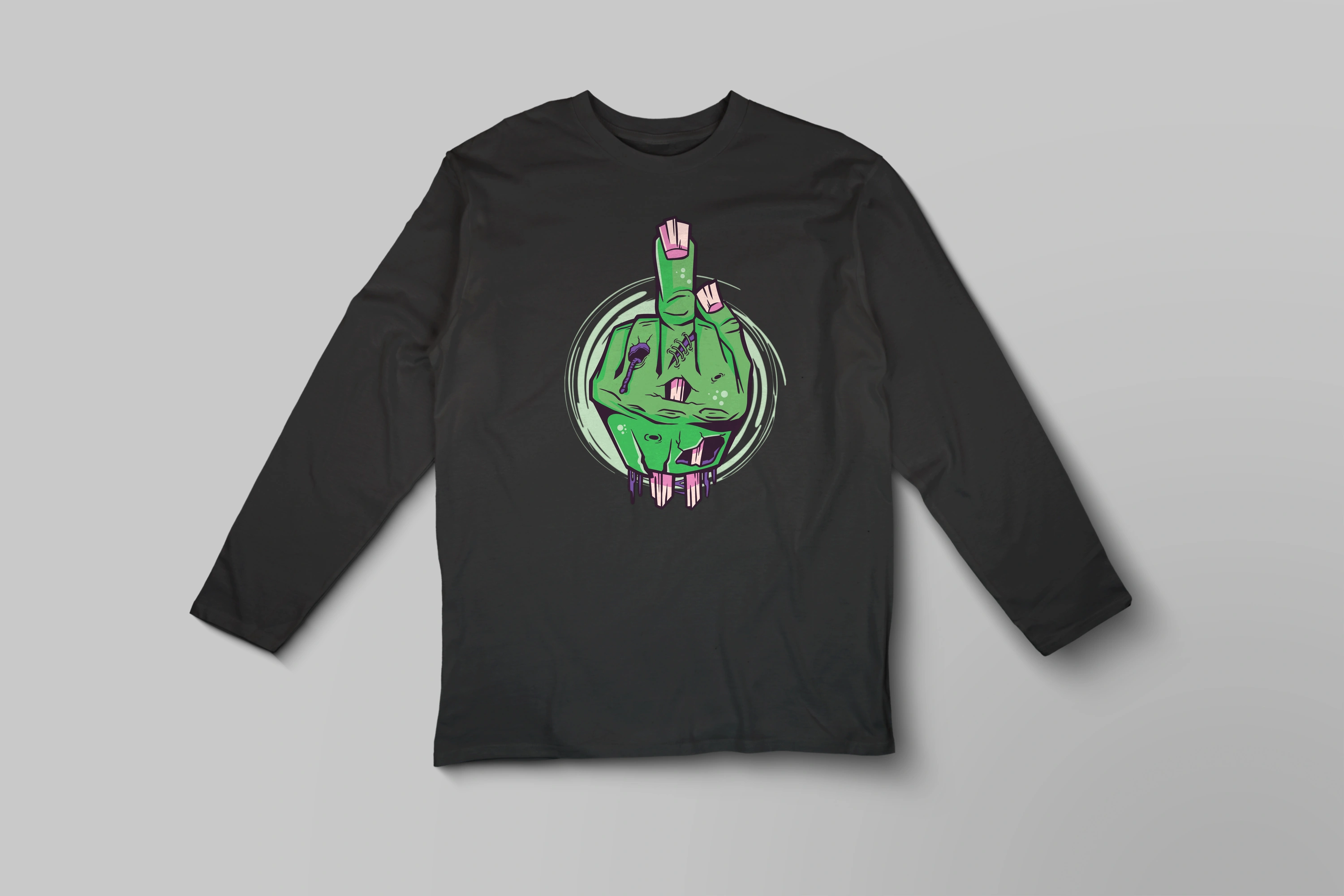 חולצה ארוכה אצבע משולשת