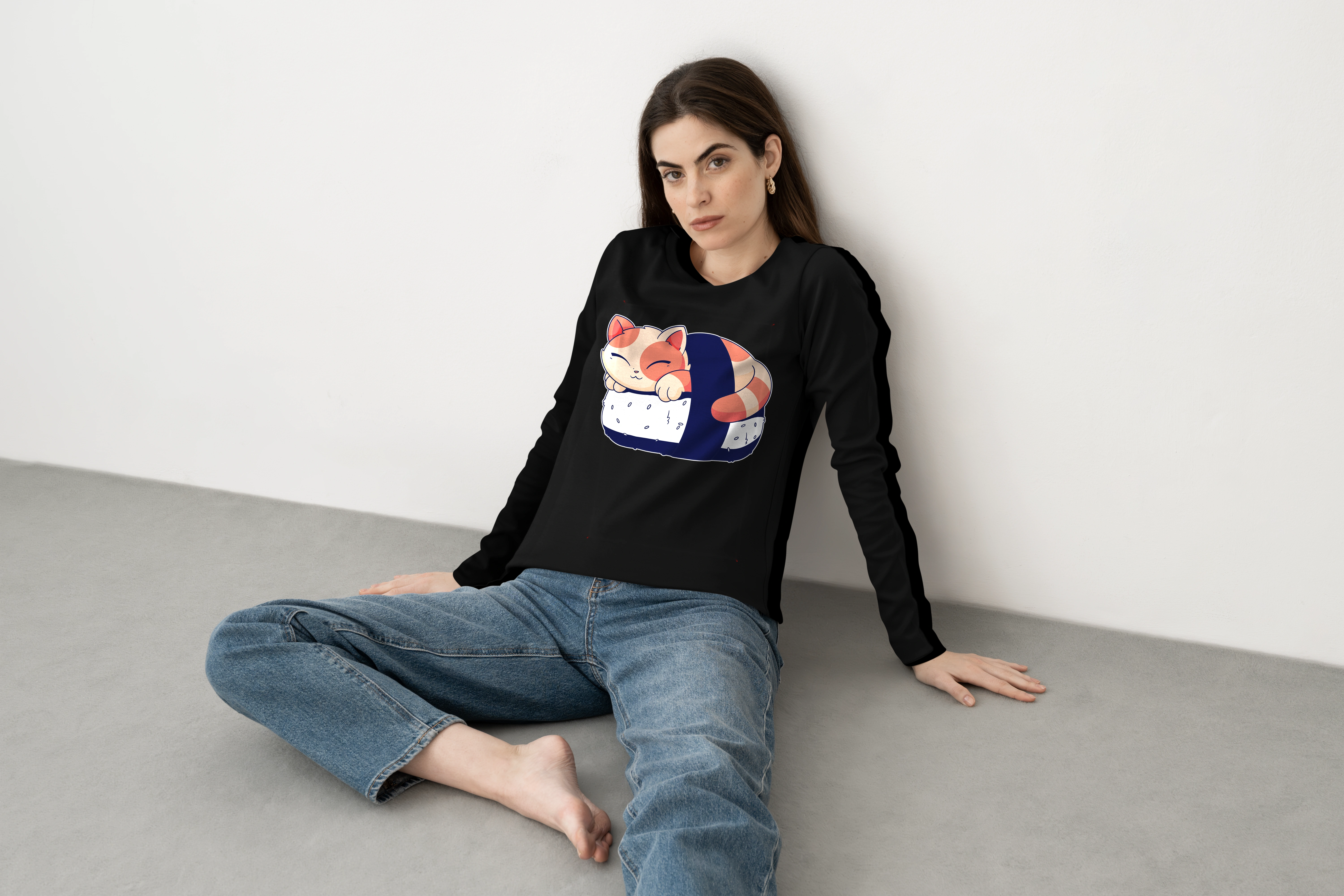 תצוגה חלופית של חולצה ארוכה חתול סושי