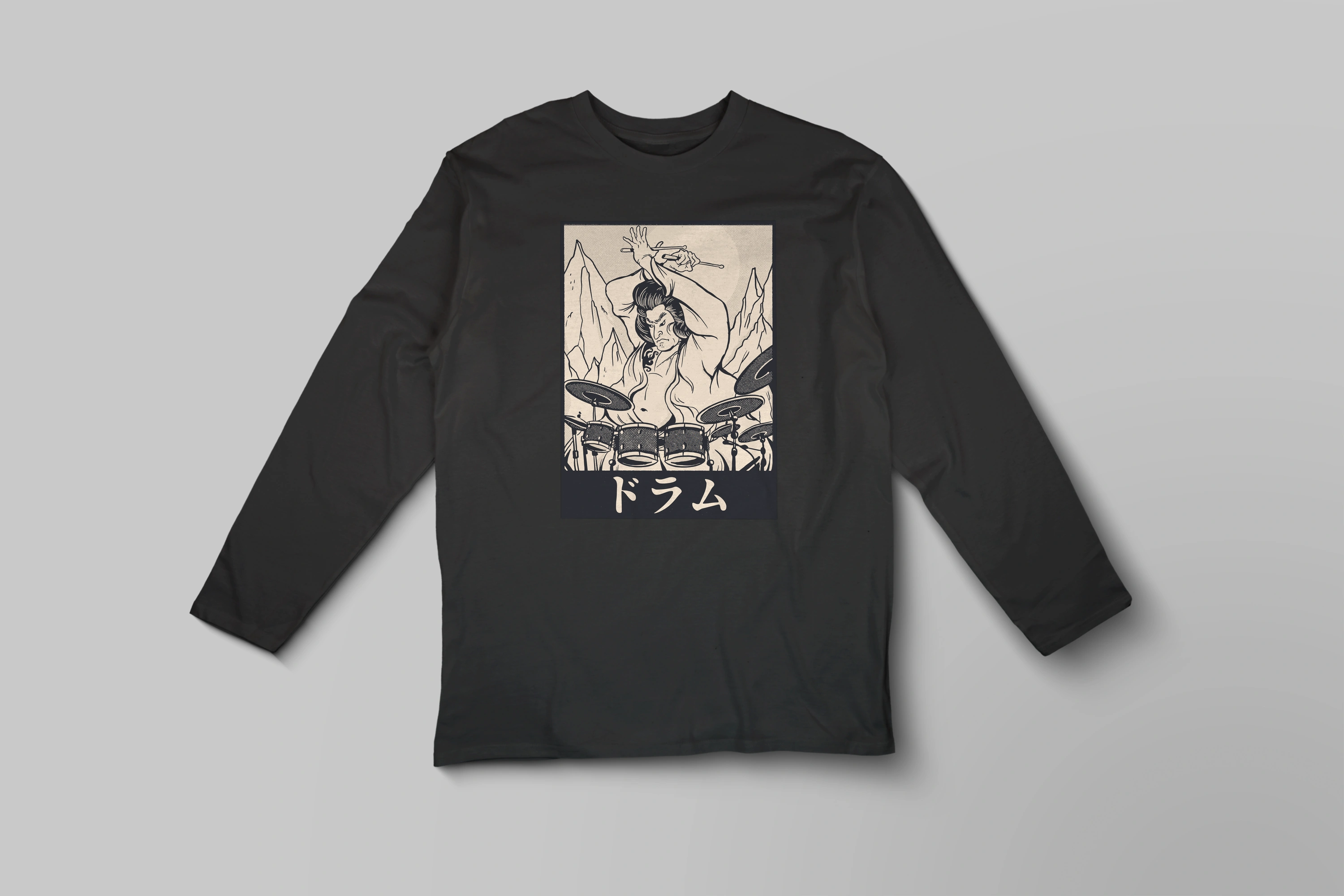 תצוגה חלופית של חולצה ארוכה סמוראי מתופף