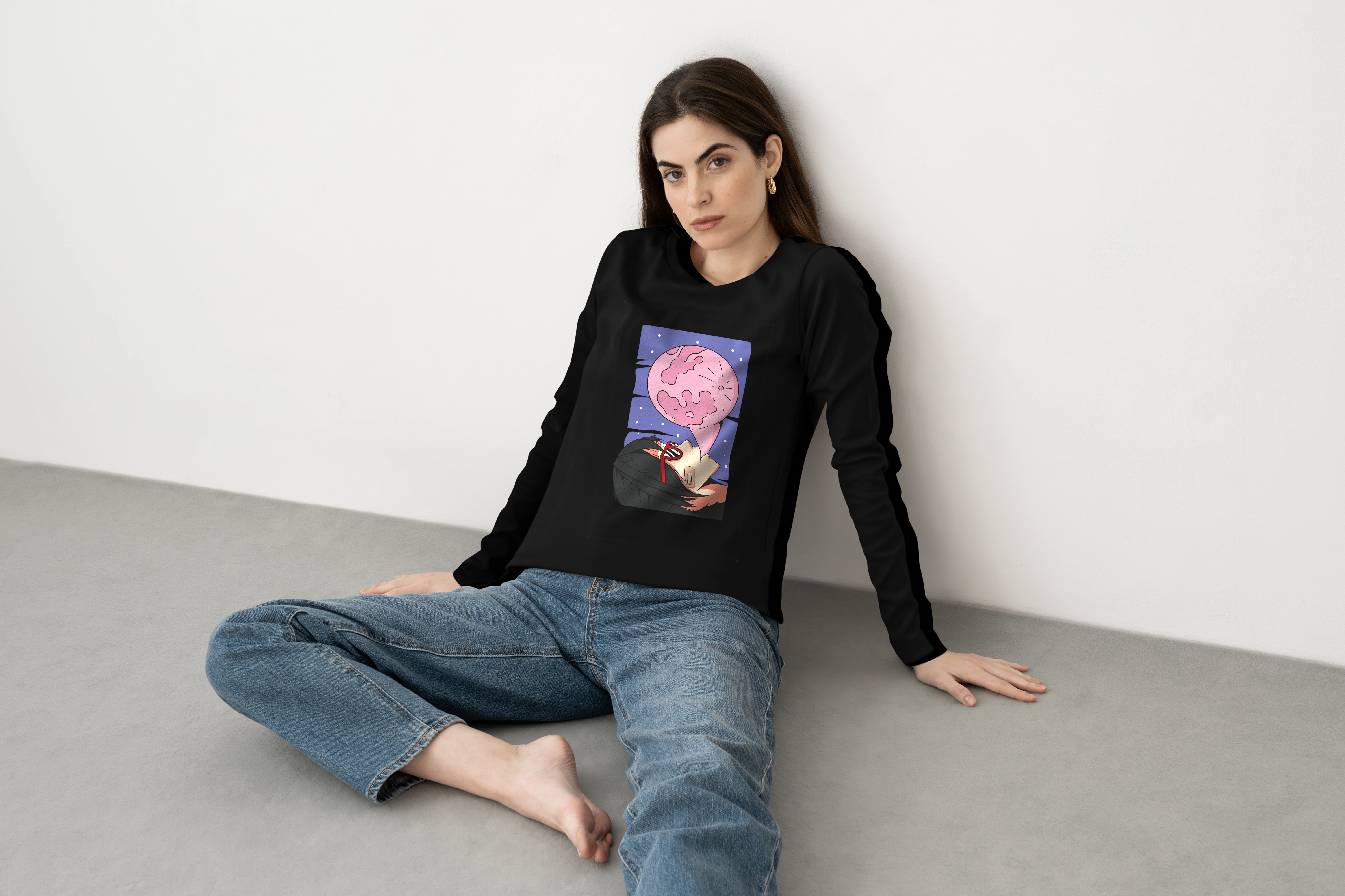 תצוגה חלופית של חולצה ארוכה בלון מסטיק