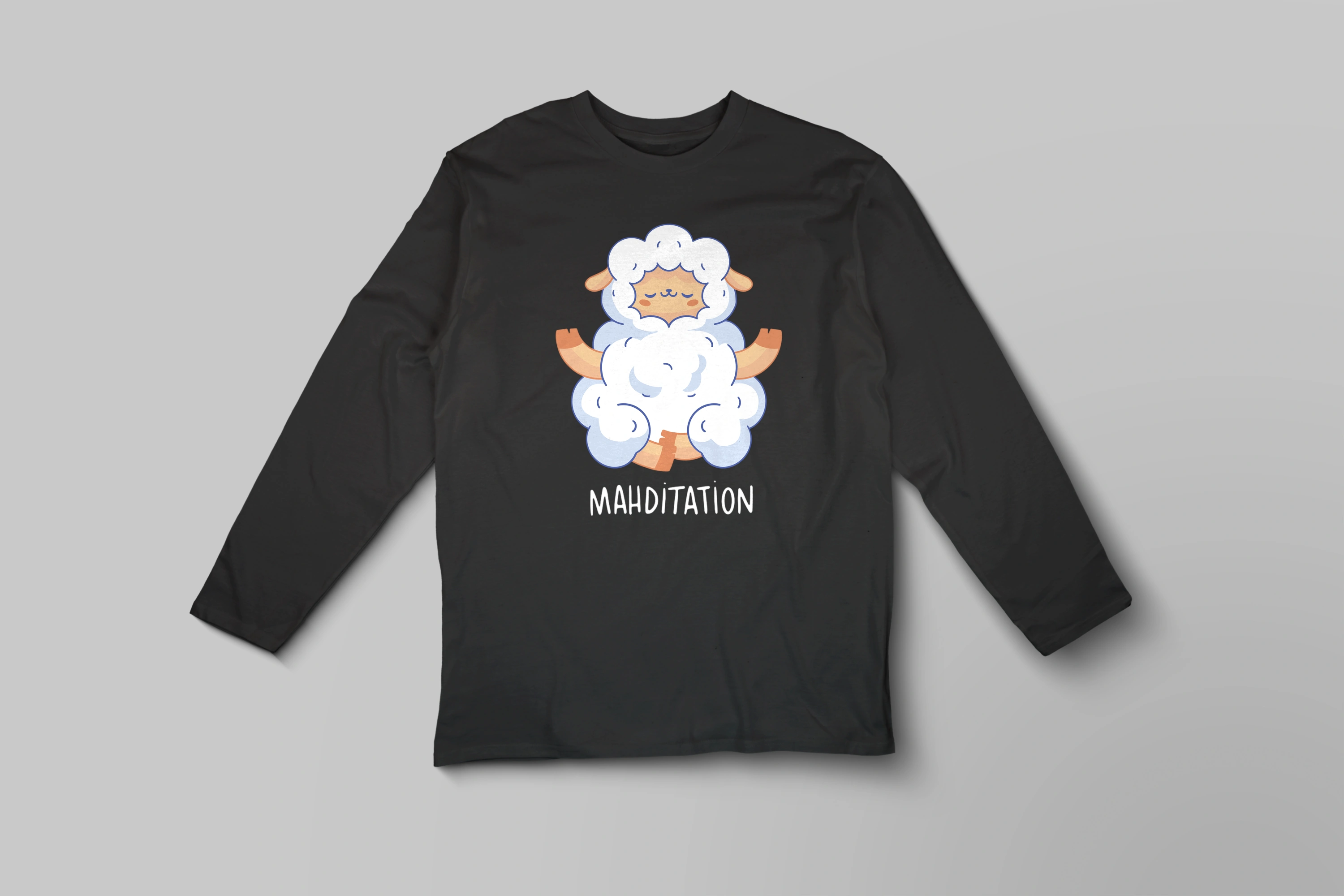 חולצה ארוכה כבשה במדיטציה