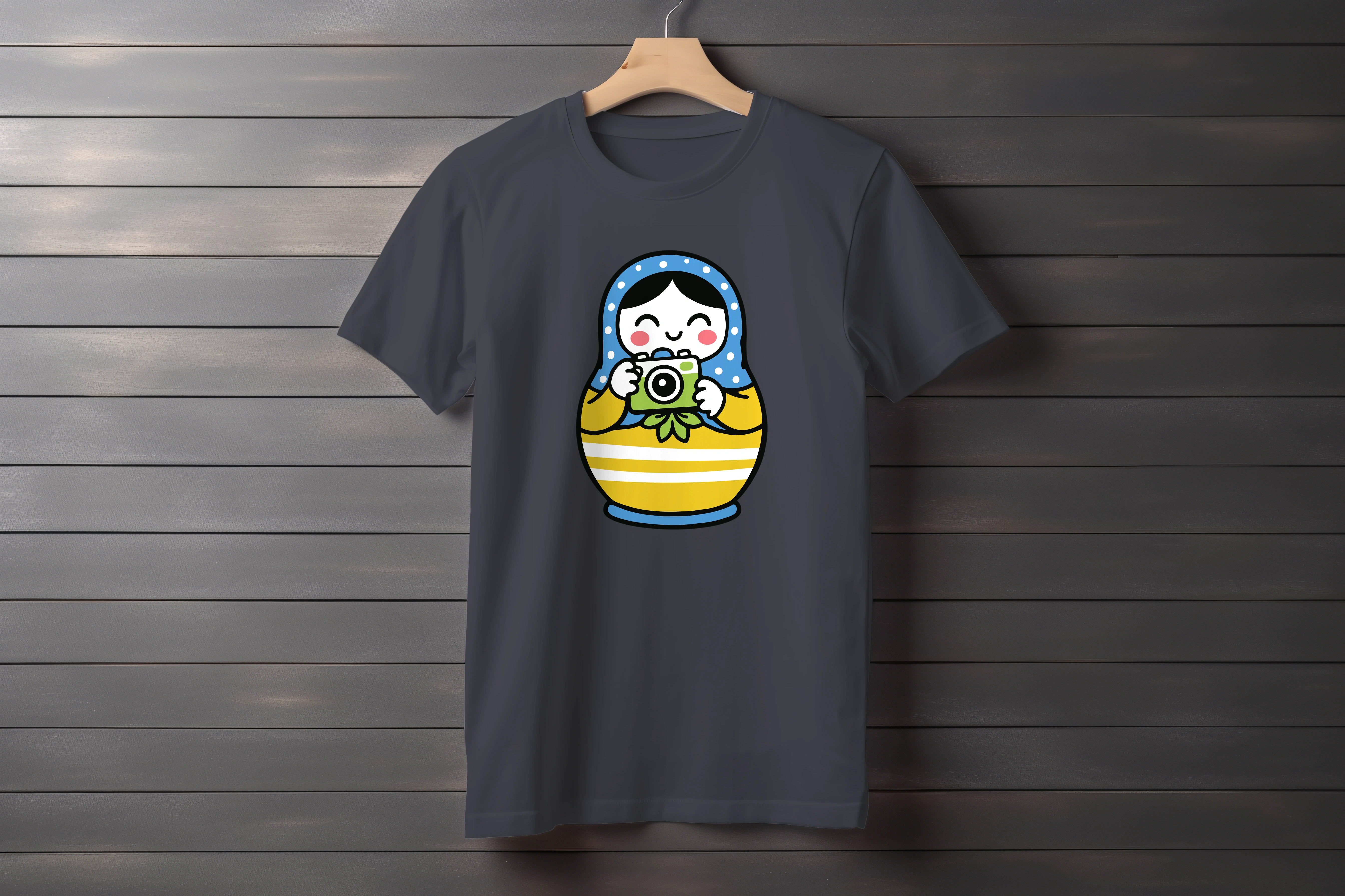 תצוגה חלופית של חולצה בבושקה חייכי למצלמה