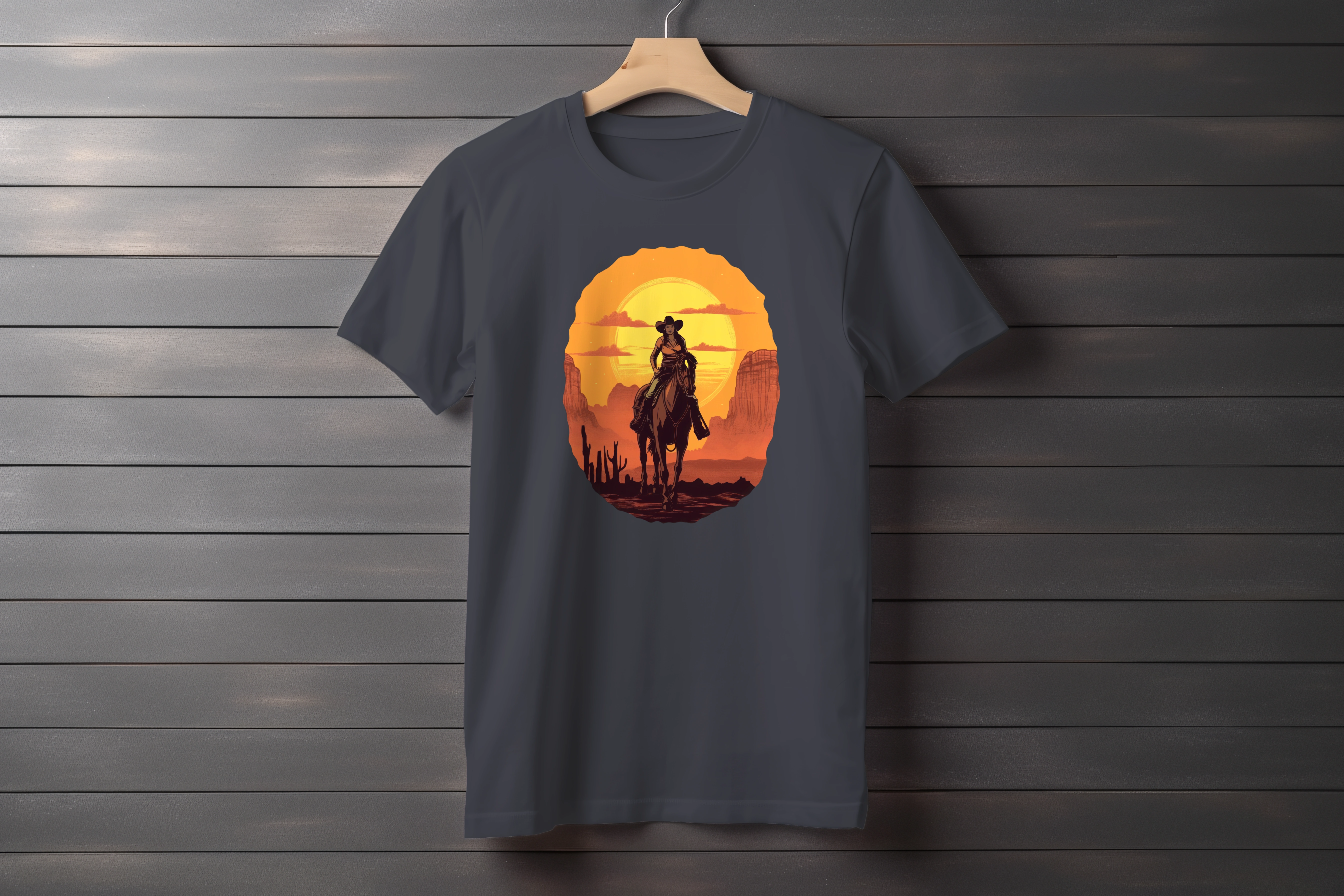 תצוגה חלופית של חולצה Cowgirl Horse