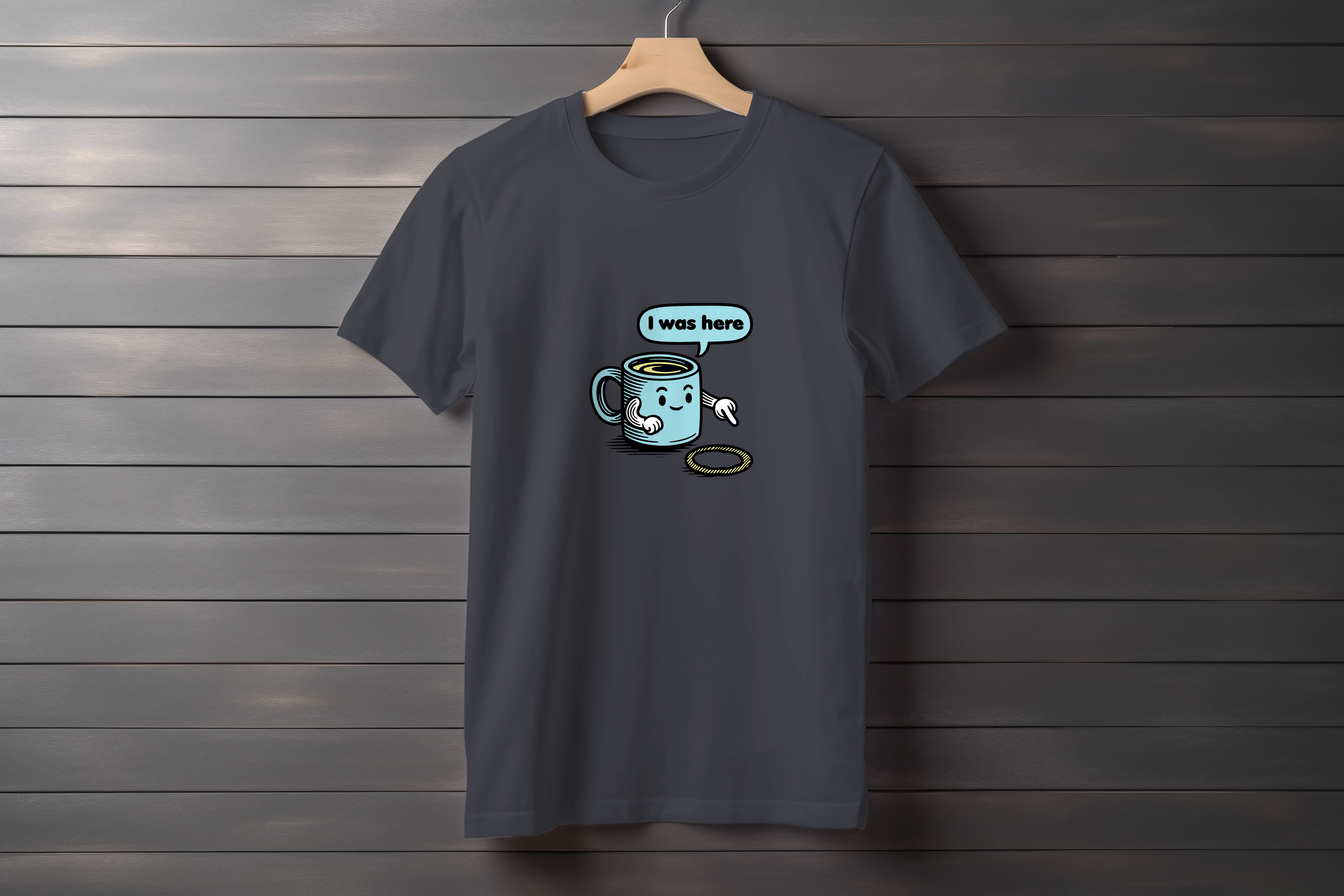 חולצה כתם קפה בלי קוסטר