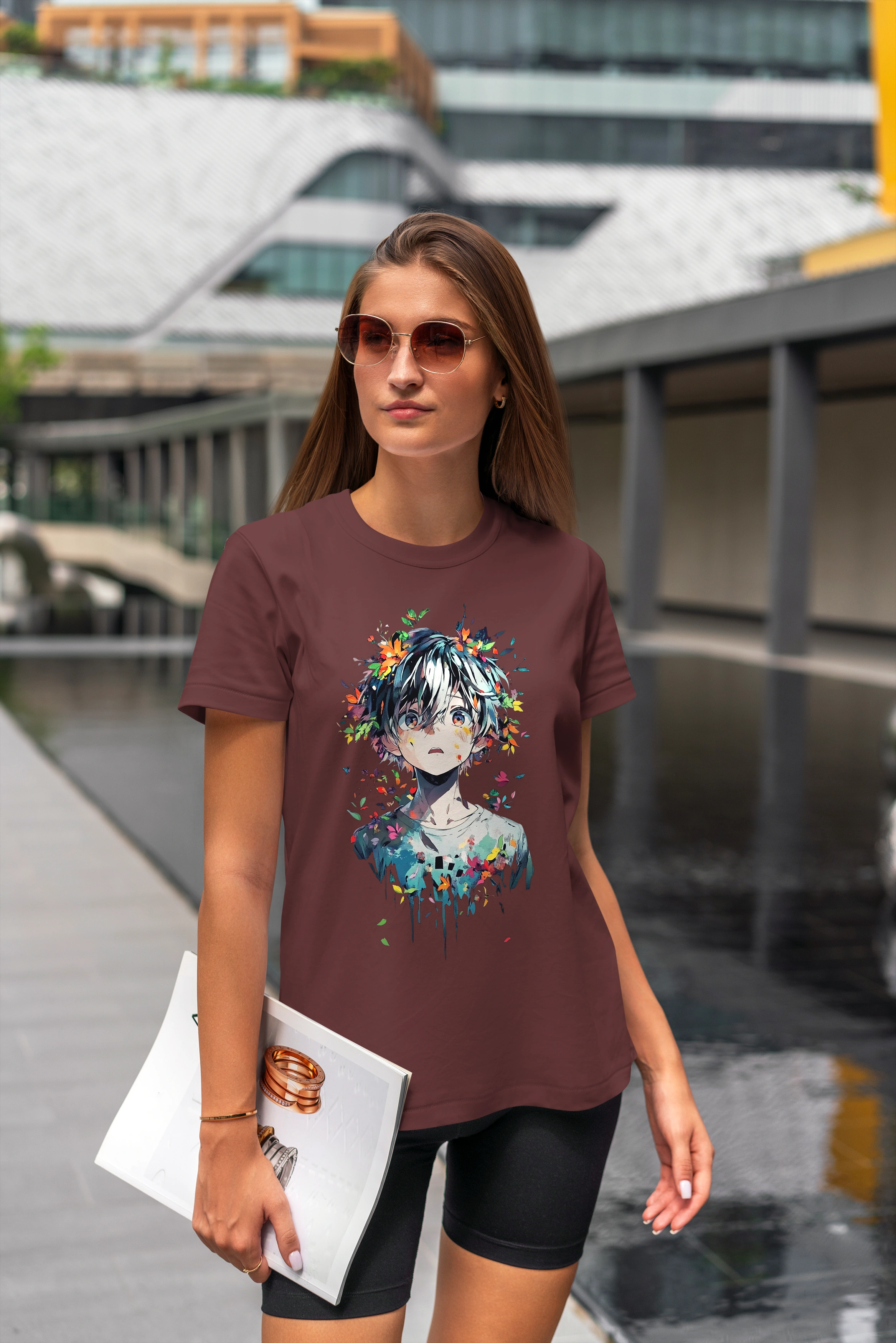 תצוגה חלופית של חולצה ילד אנימה באביב