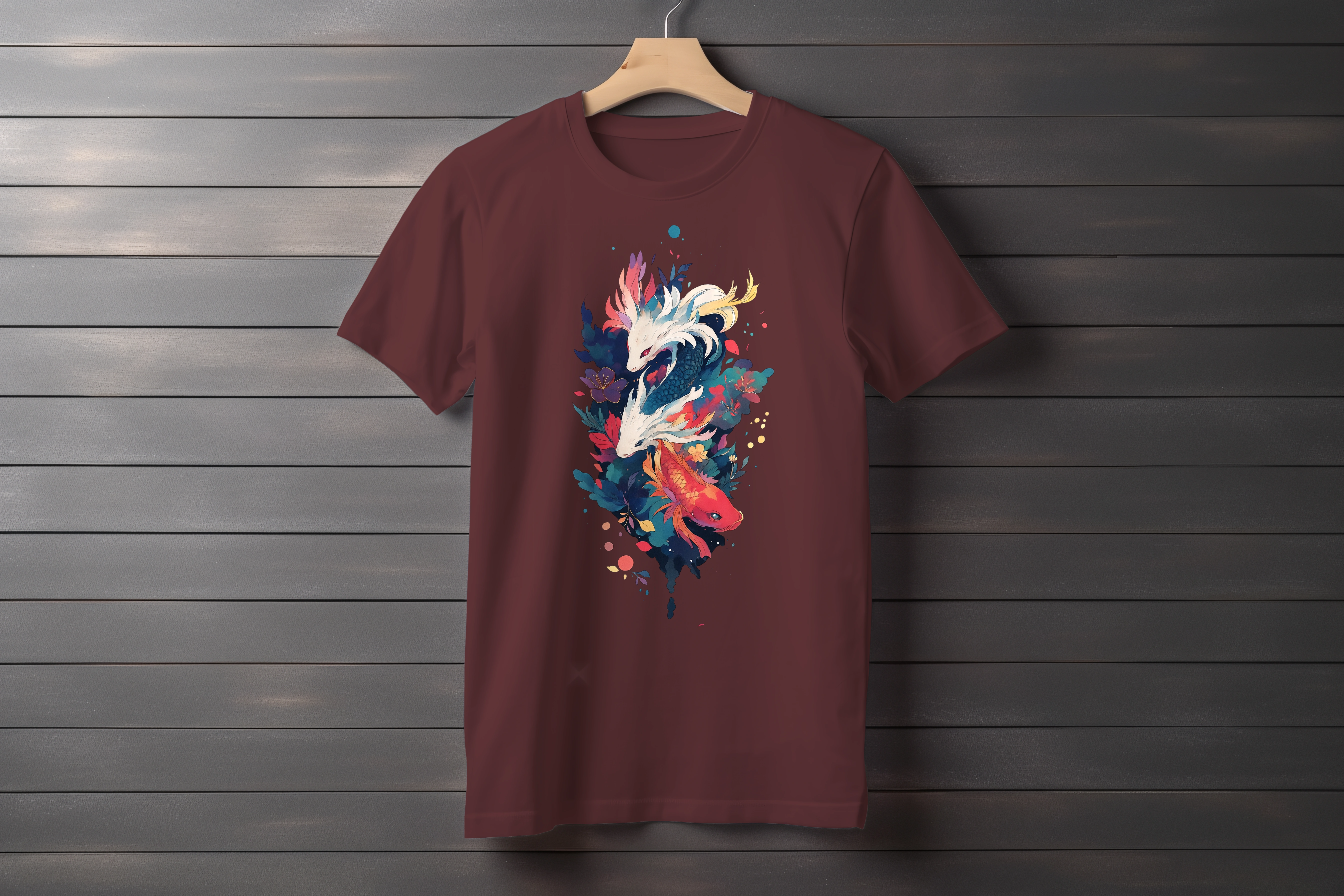 תצוגה חלופית של חולצה אנימה דגים ודרקונים