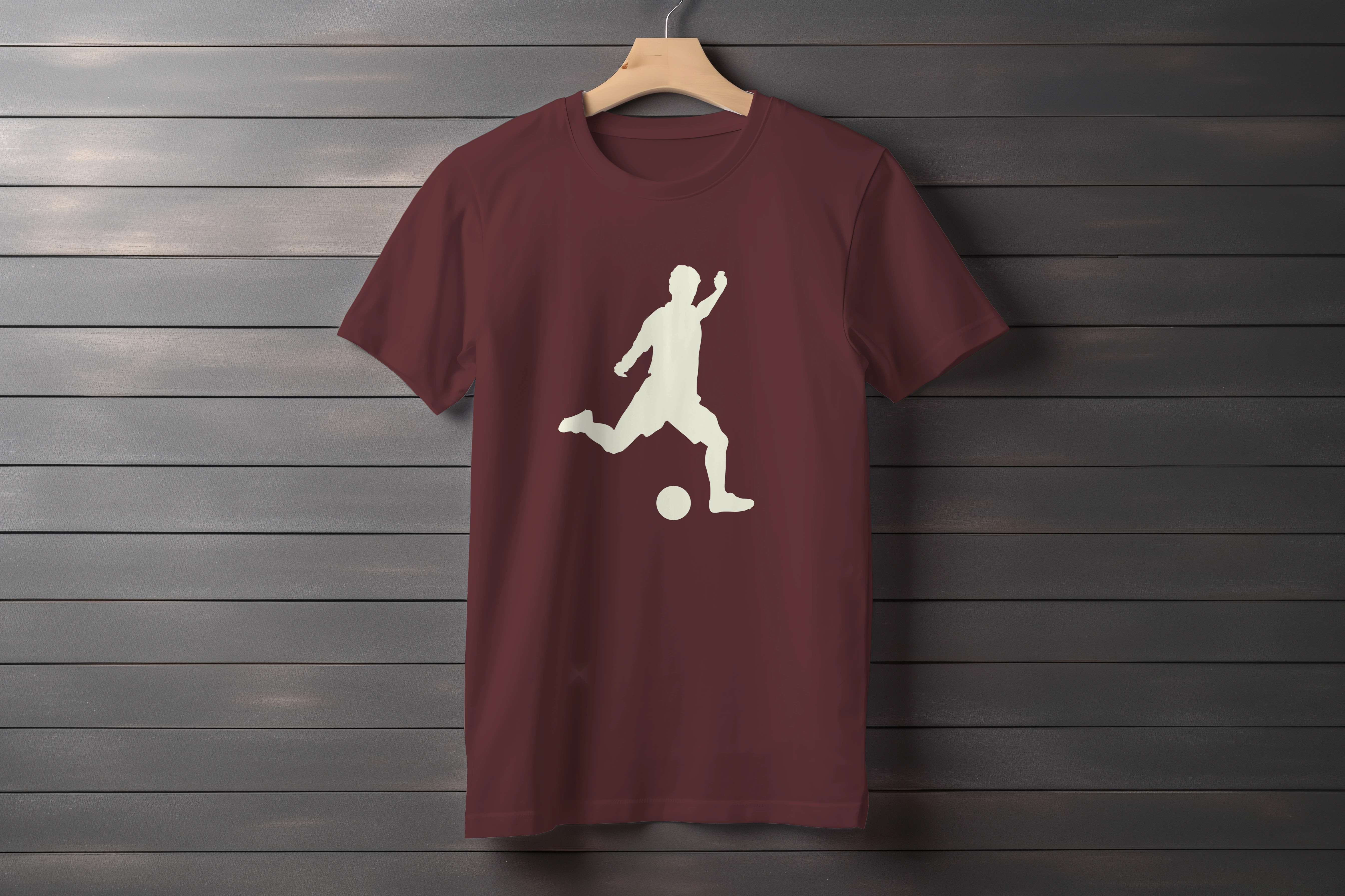 תצוגה חלופית של חולצה כדורגל צללית