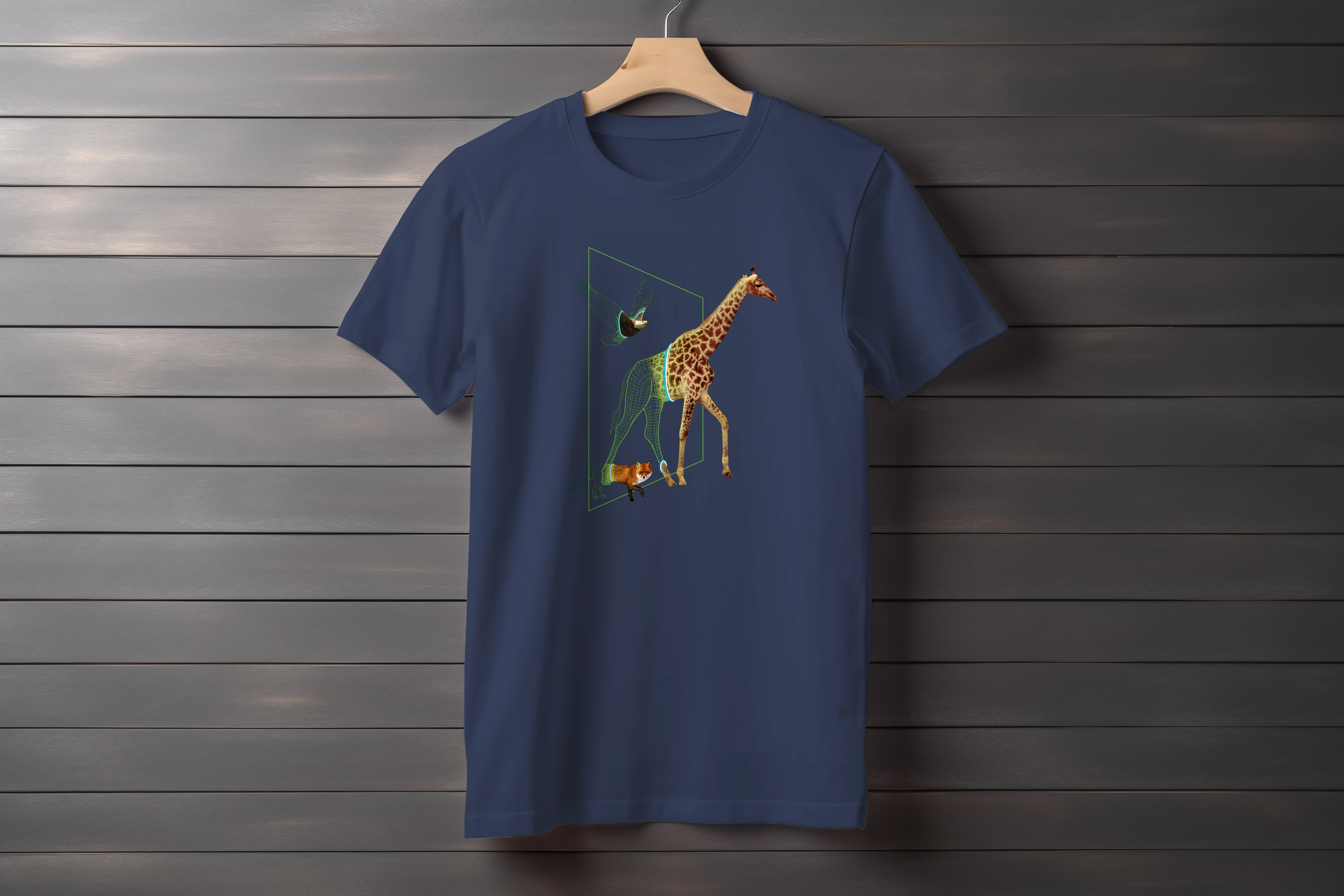 חולצה ג'ירפה בהולוגרמה