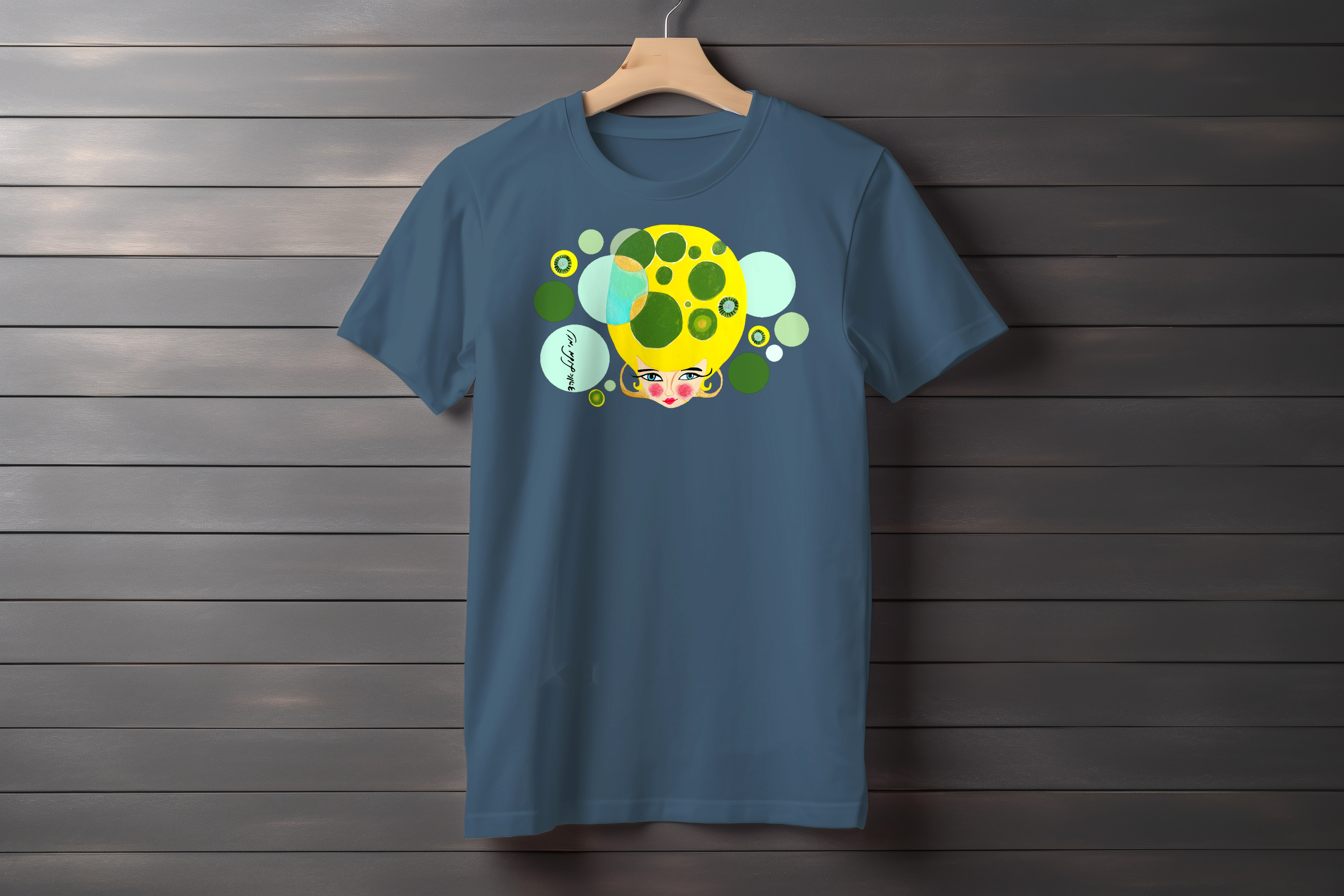 תצוגה חלופית של חולצה אישה בועות צהובות