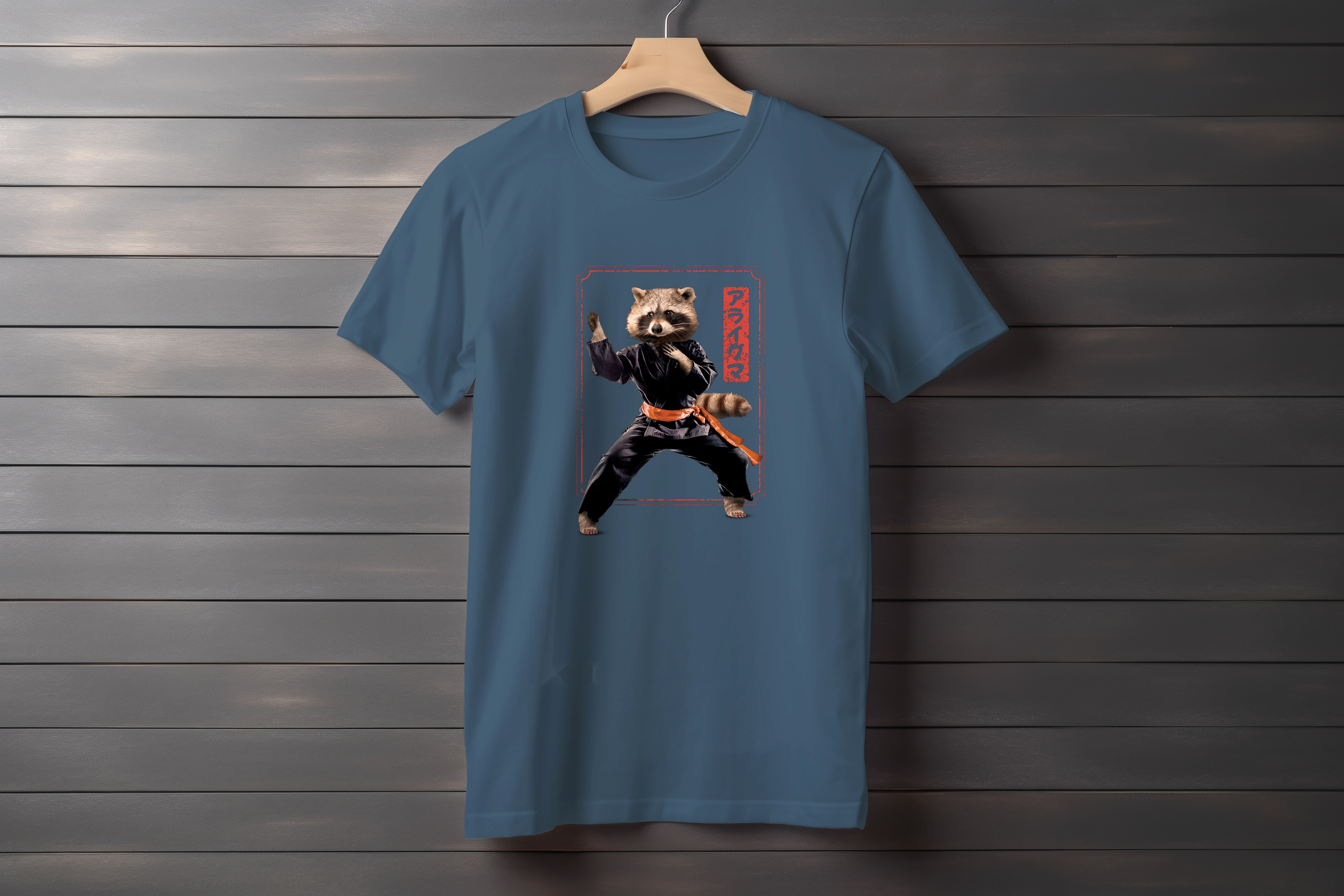 תצוגה חלופית של חולצה Kungfu Raccoon