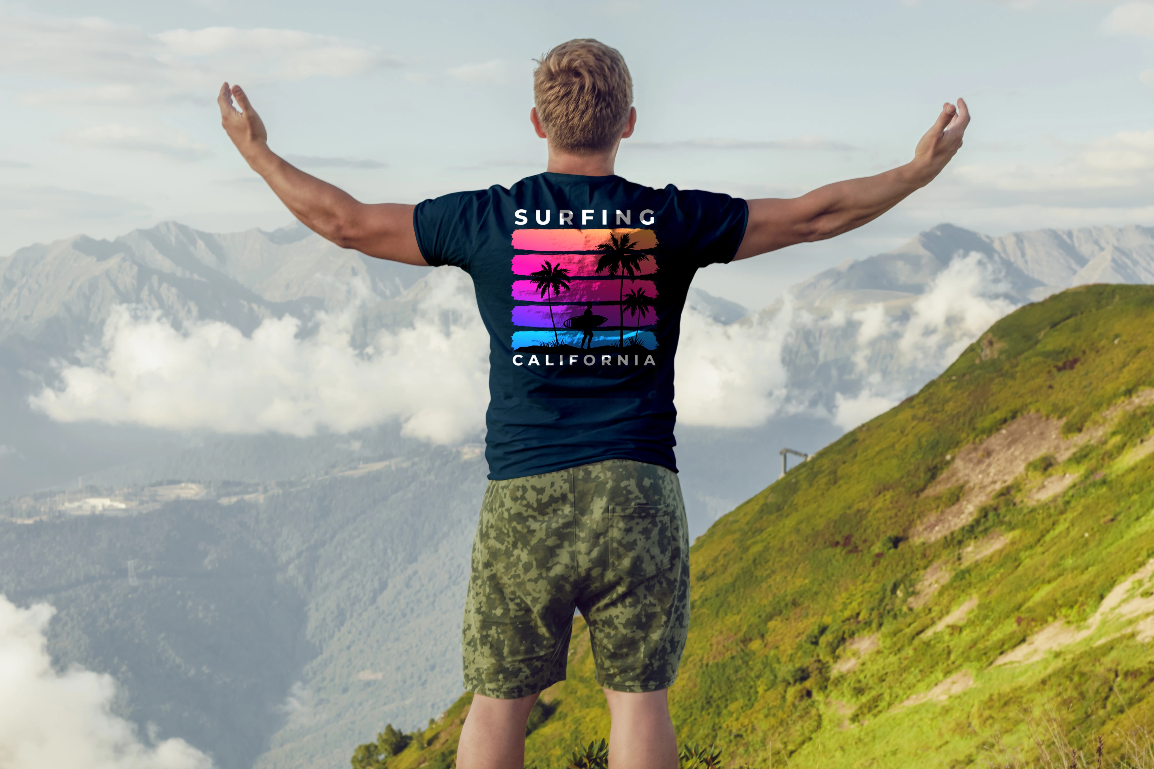 תצוגה חלופית של חולצה גלישה בקליפורניה