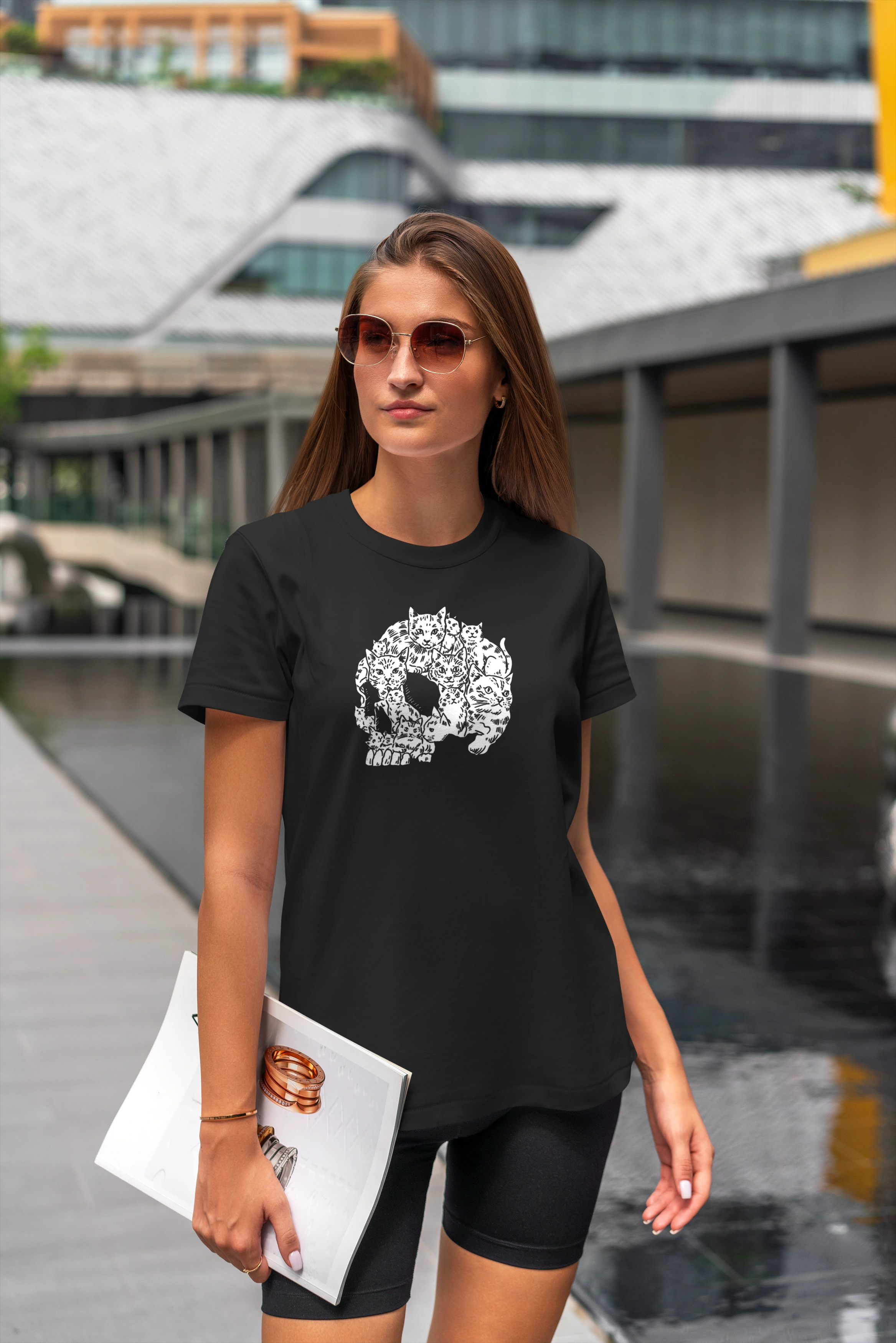 חולצה גולגולת חתולים