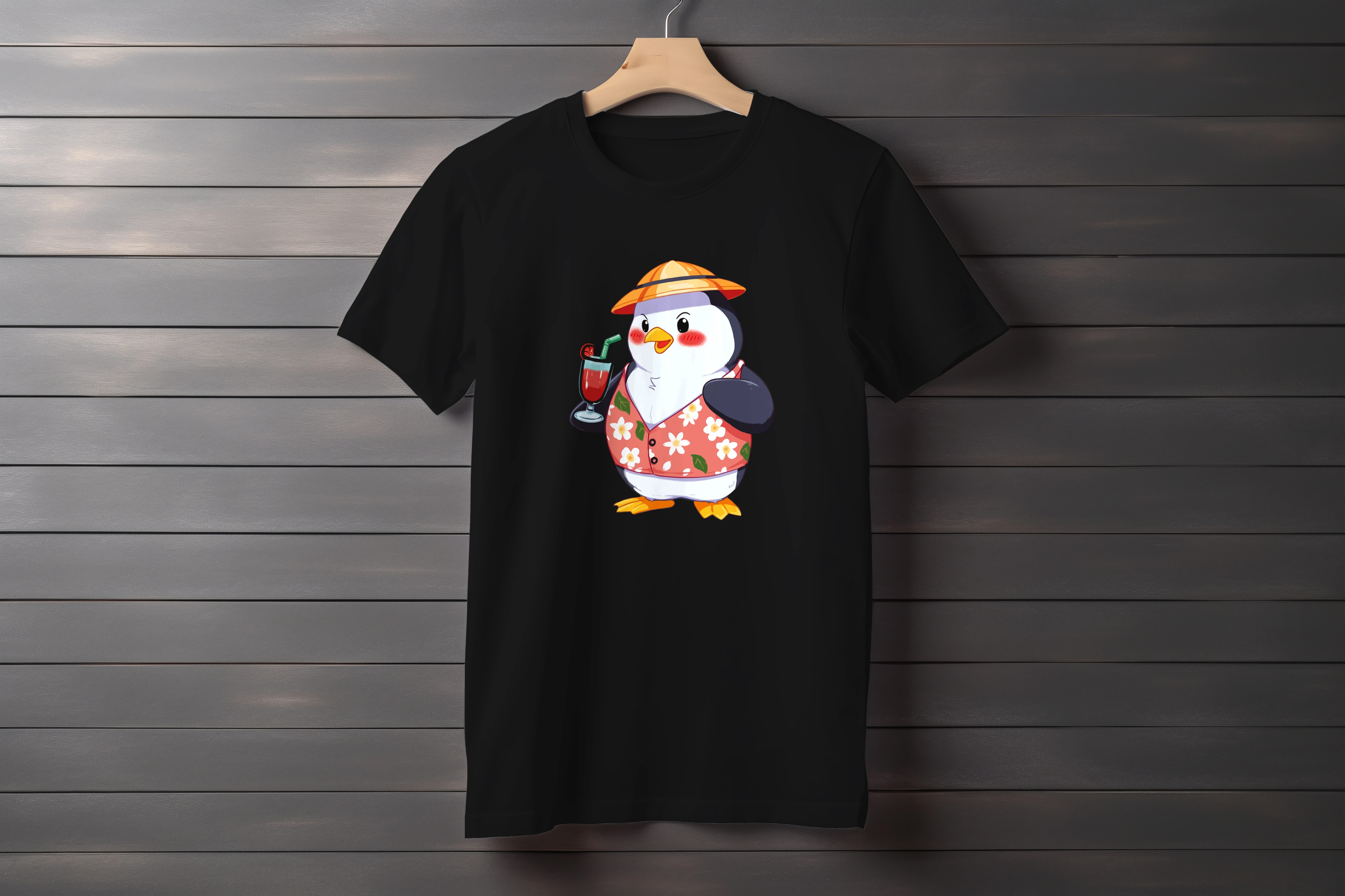 תצוגה חלופית של חולצה פינגווין הוואי קוקטייל