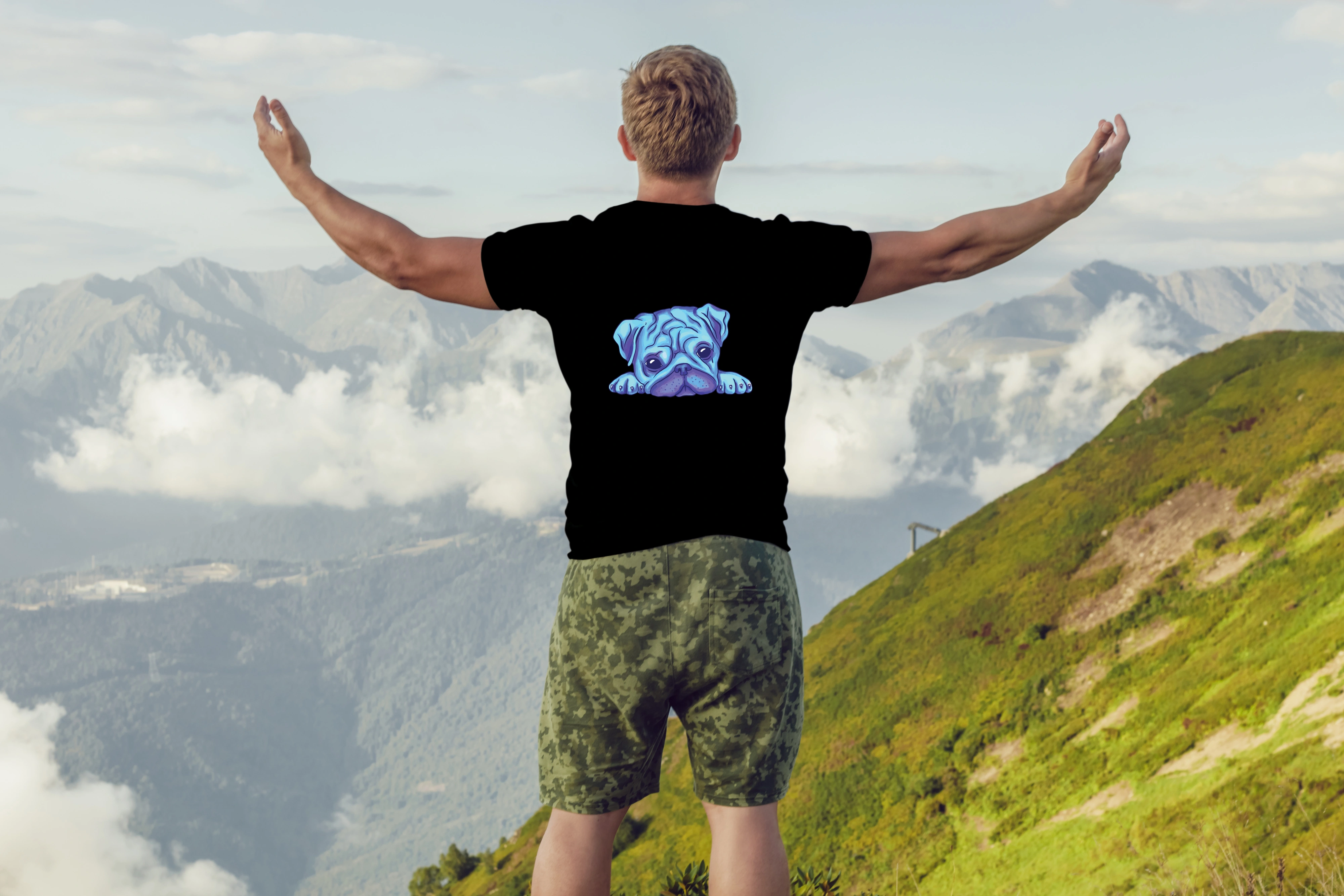 חולצה פאג צבעי מים