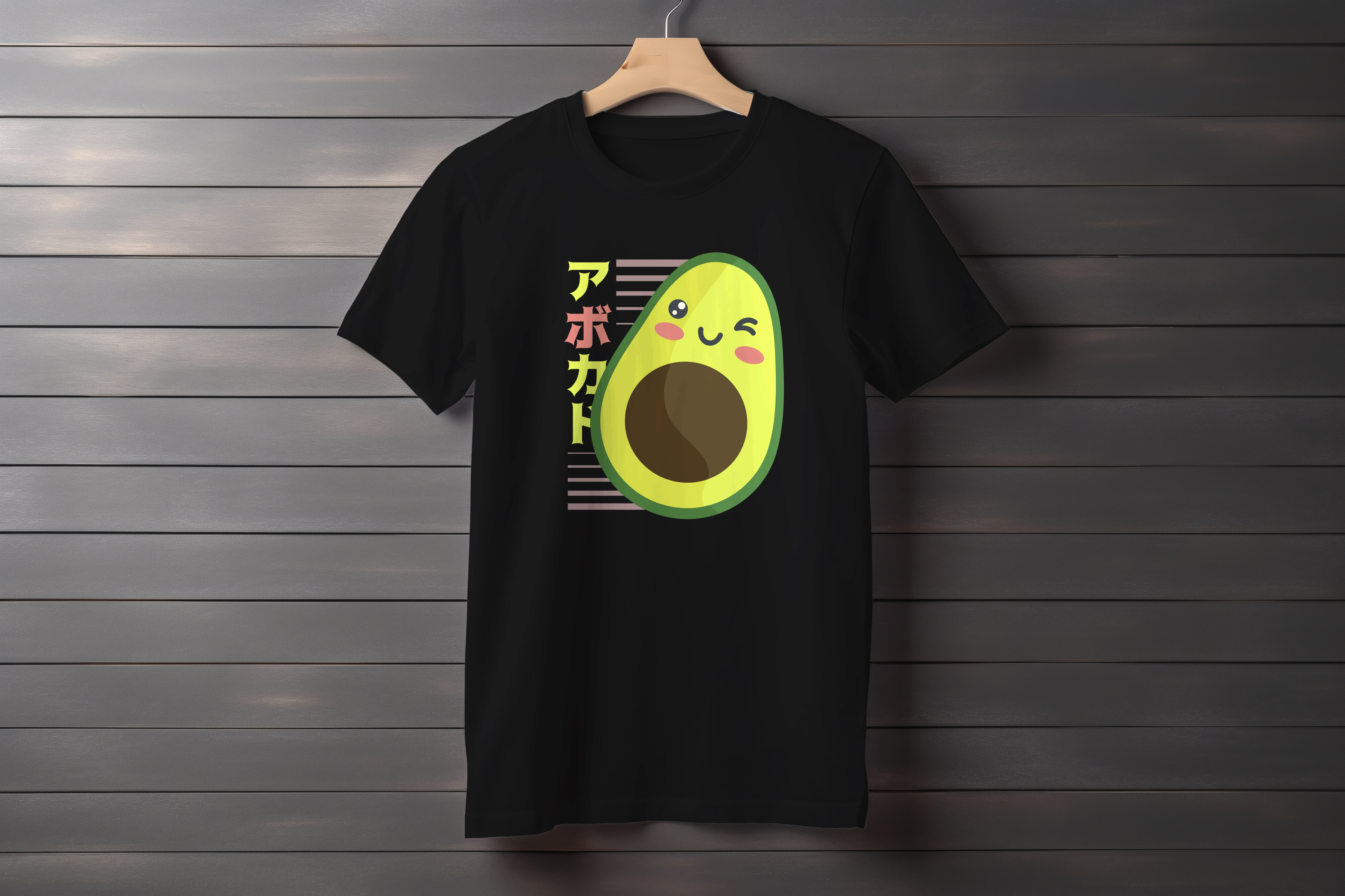תצוגה חלופית של חולצה Avocado Kawaii