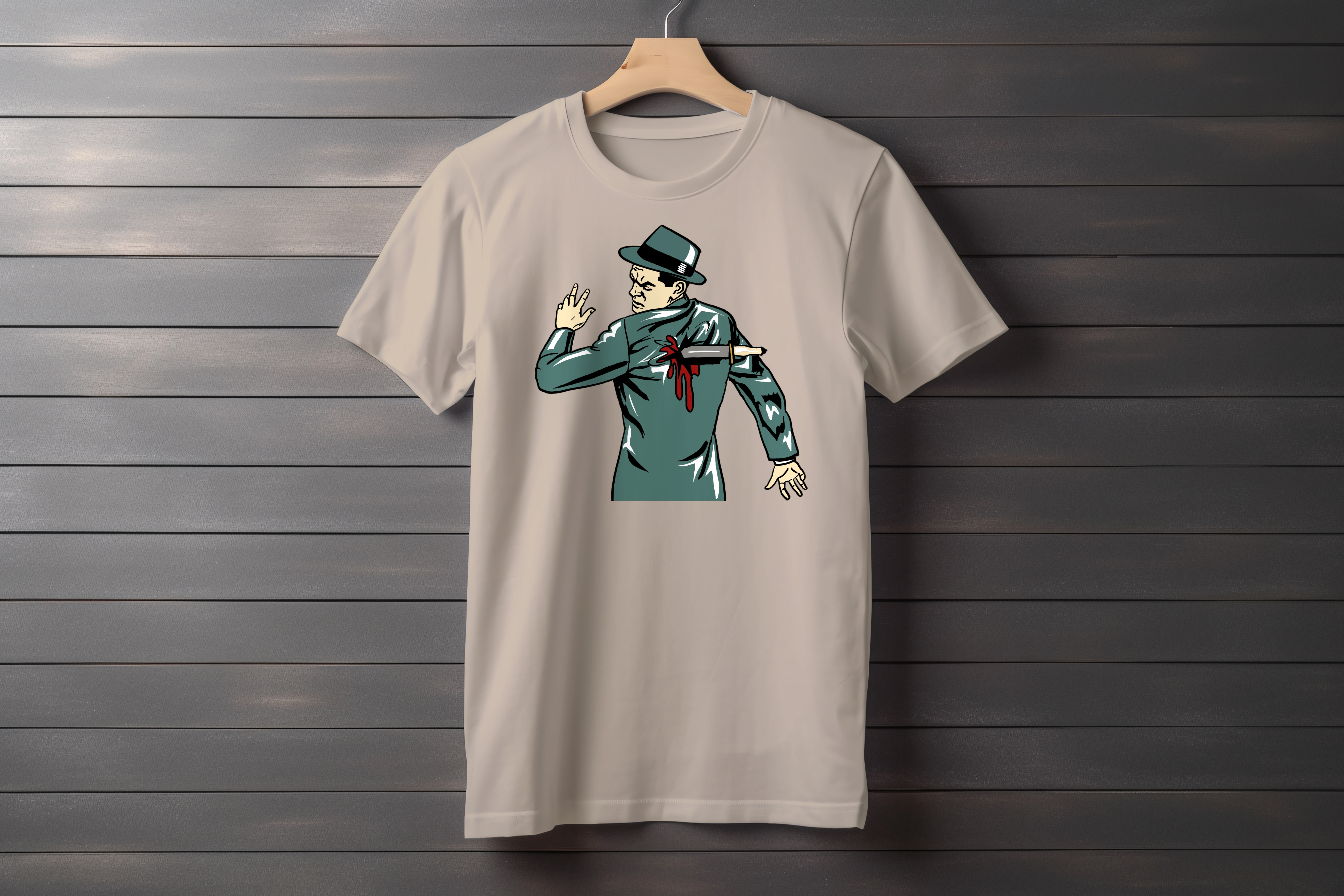 חולצה סכין בגב