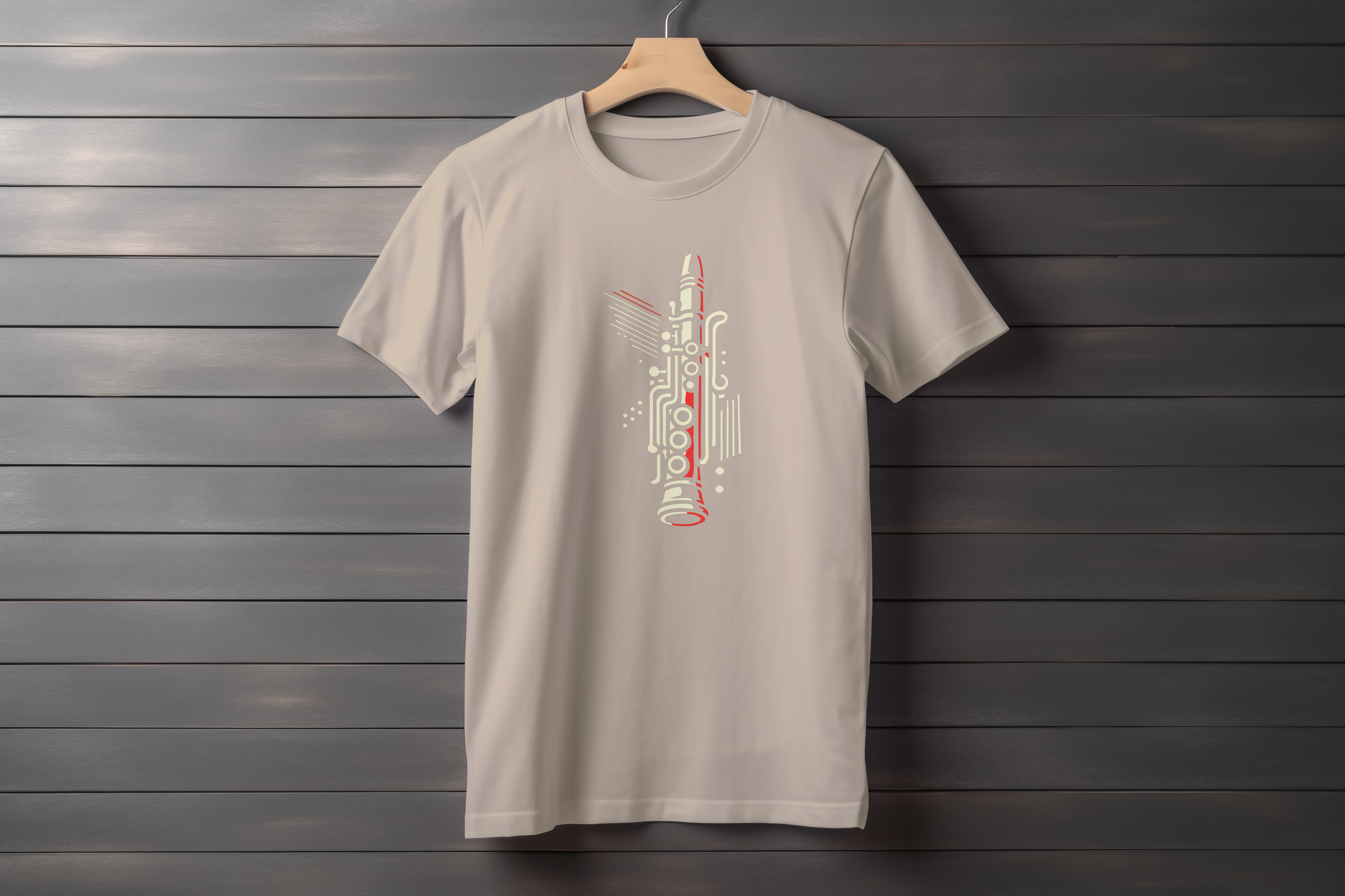 תצוגה חלופית של חולצה קלרינט גאומטרי