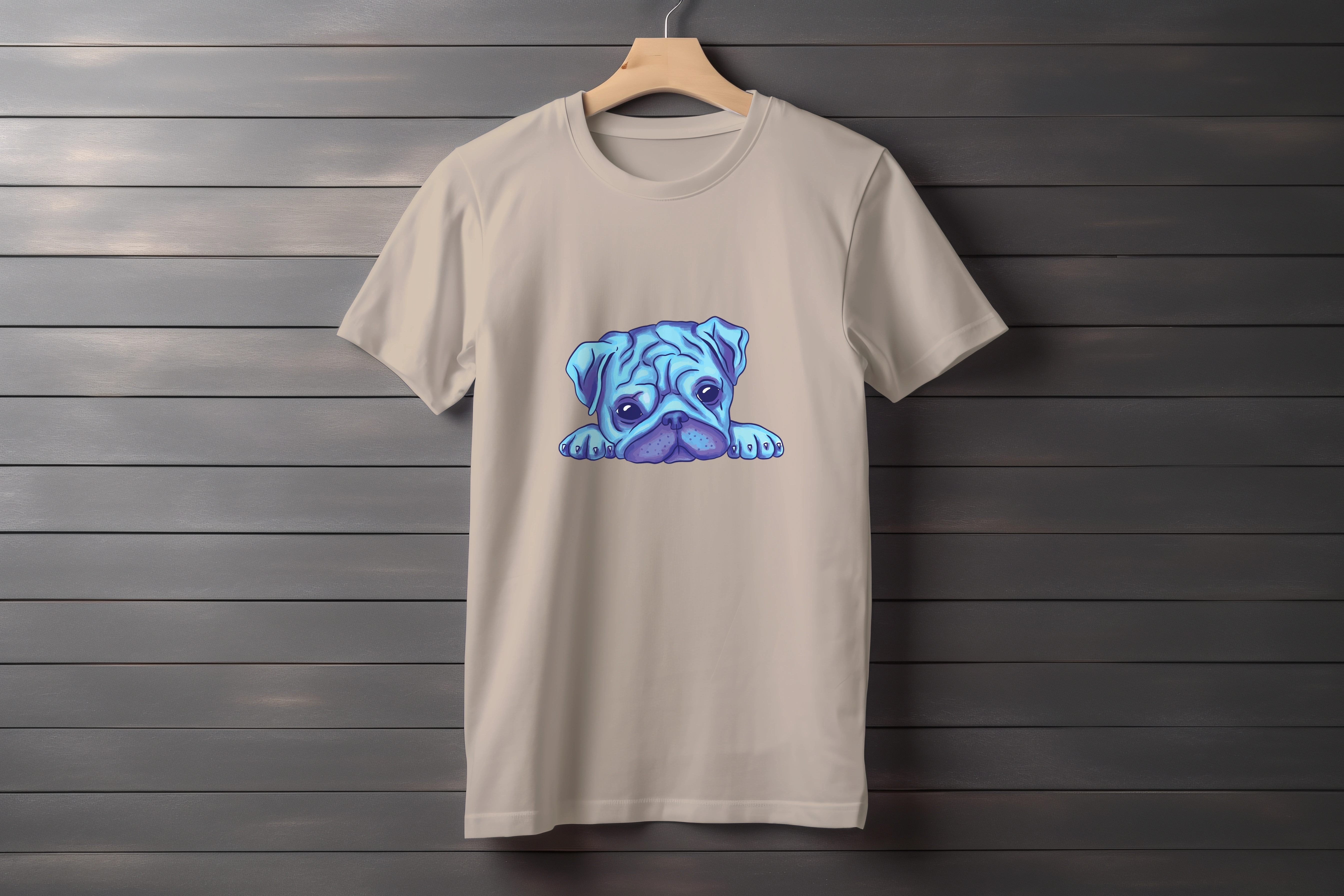 תצוגה חלופית של חולצה פאג צבעי מים