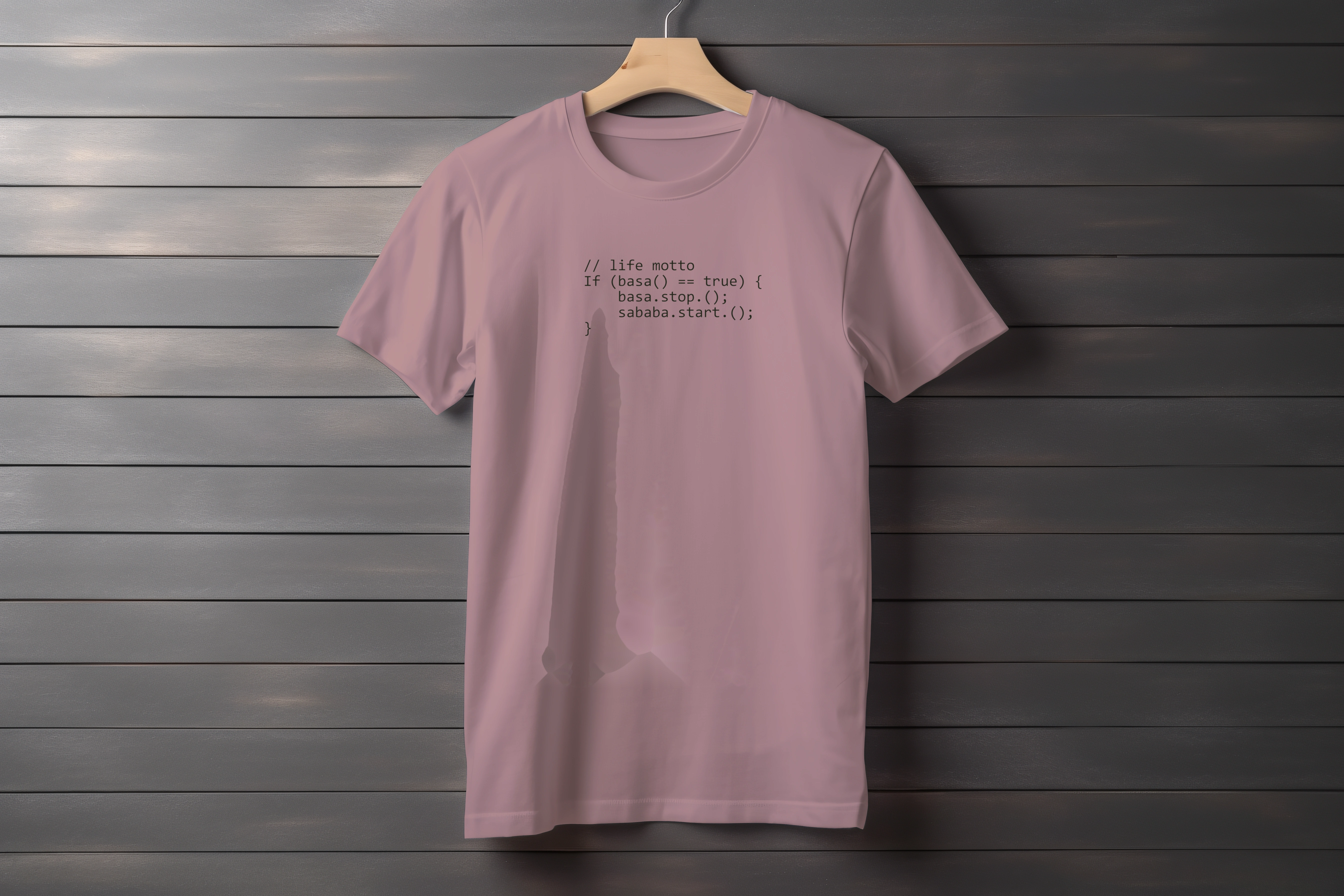 תצוגה חלופית של חולצה מוטו חיים: סבבה