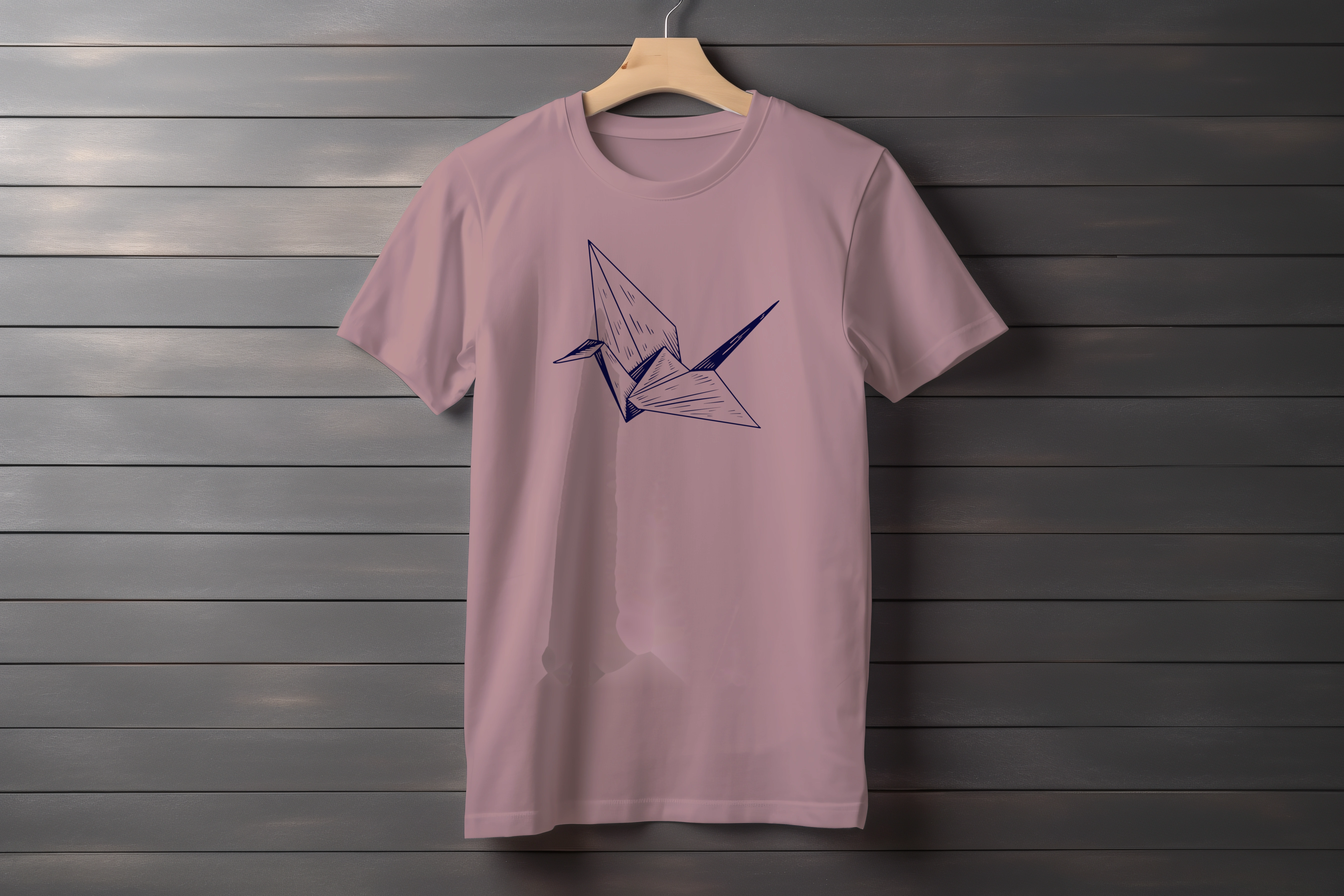 חולצה ציפור בקיפול נייר