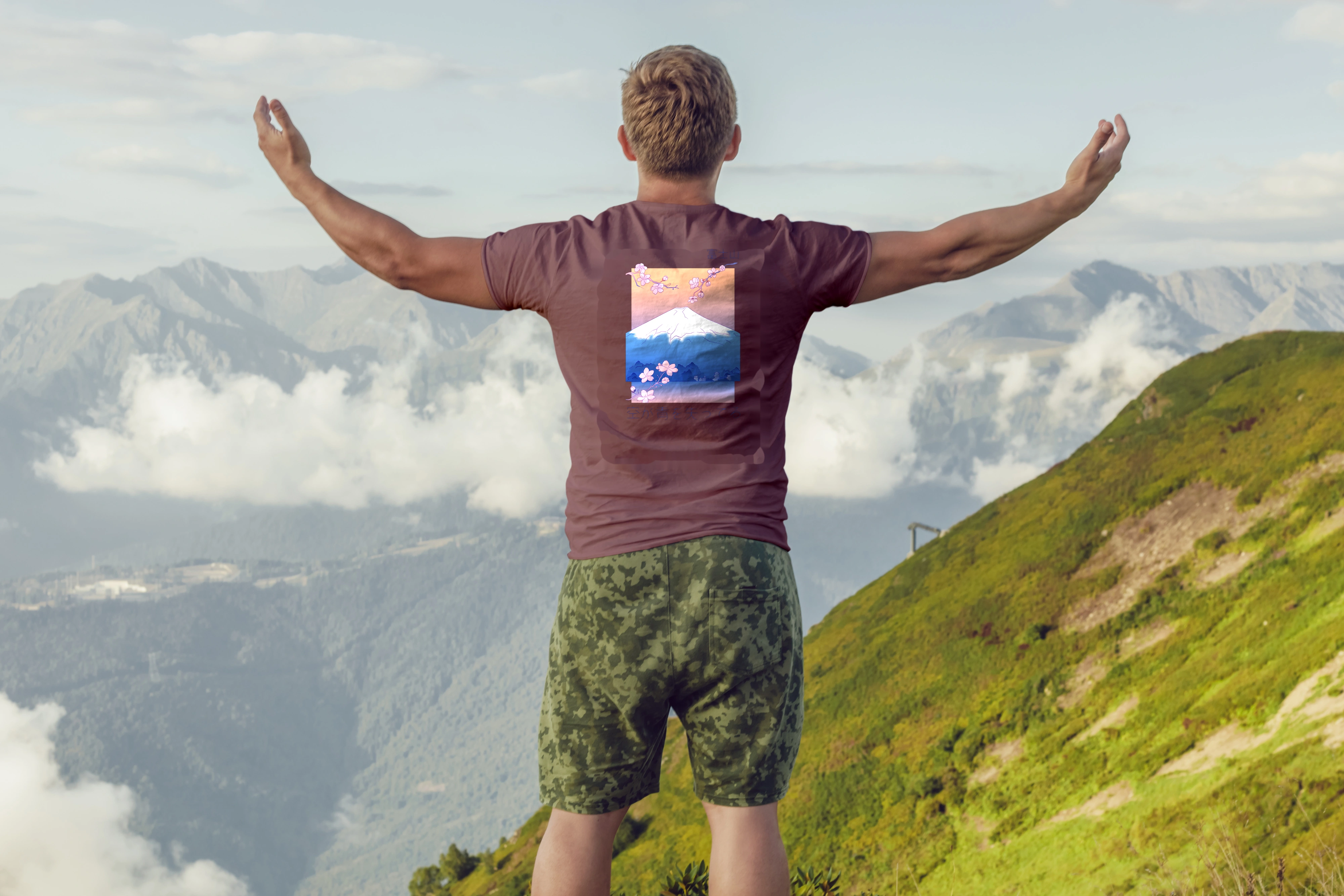 תצוגה חלופית של חולצה הר יפני