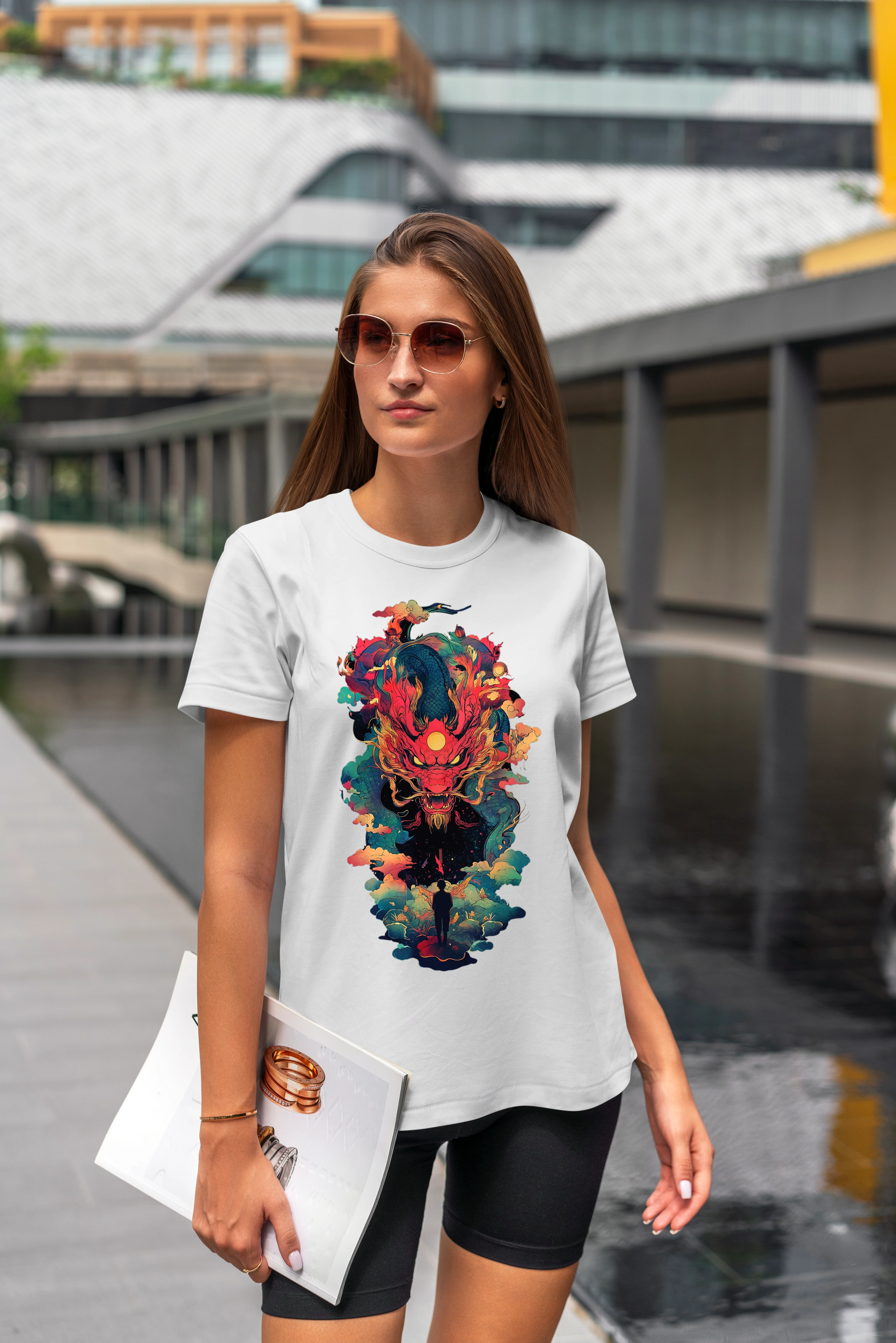 תצוגה חלופית של חולצה דרקון להבה