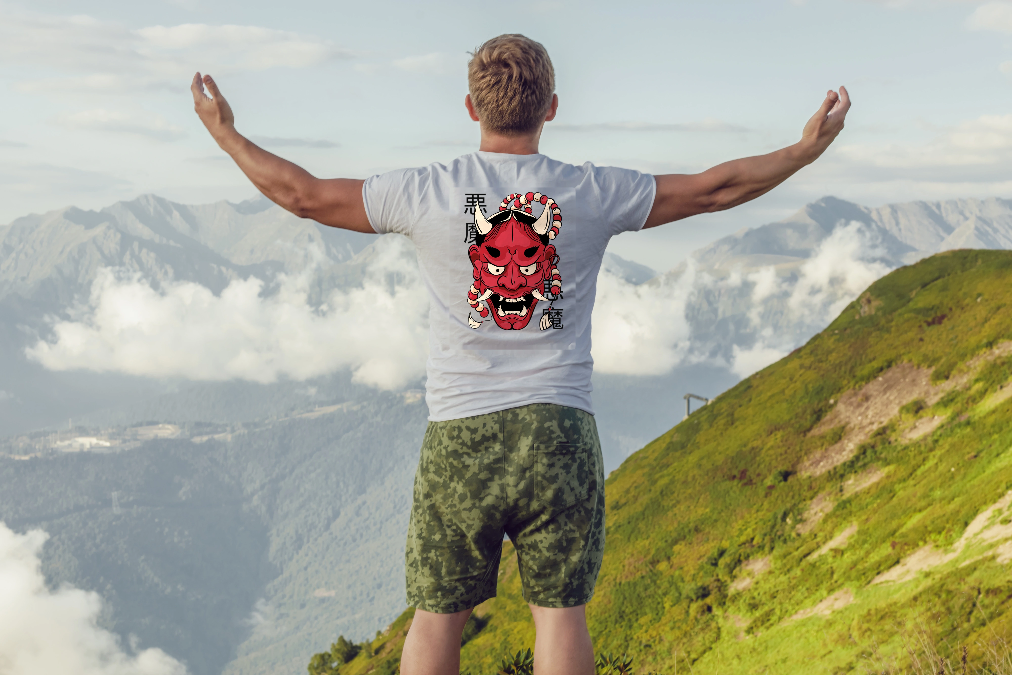 תצוגה חלופית של חולצה מסכה יפנית