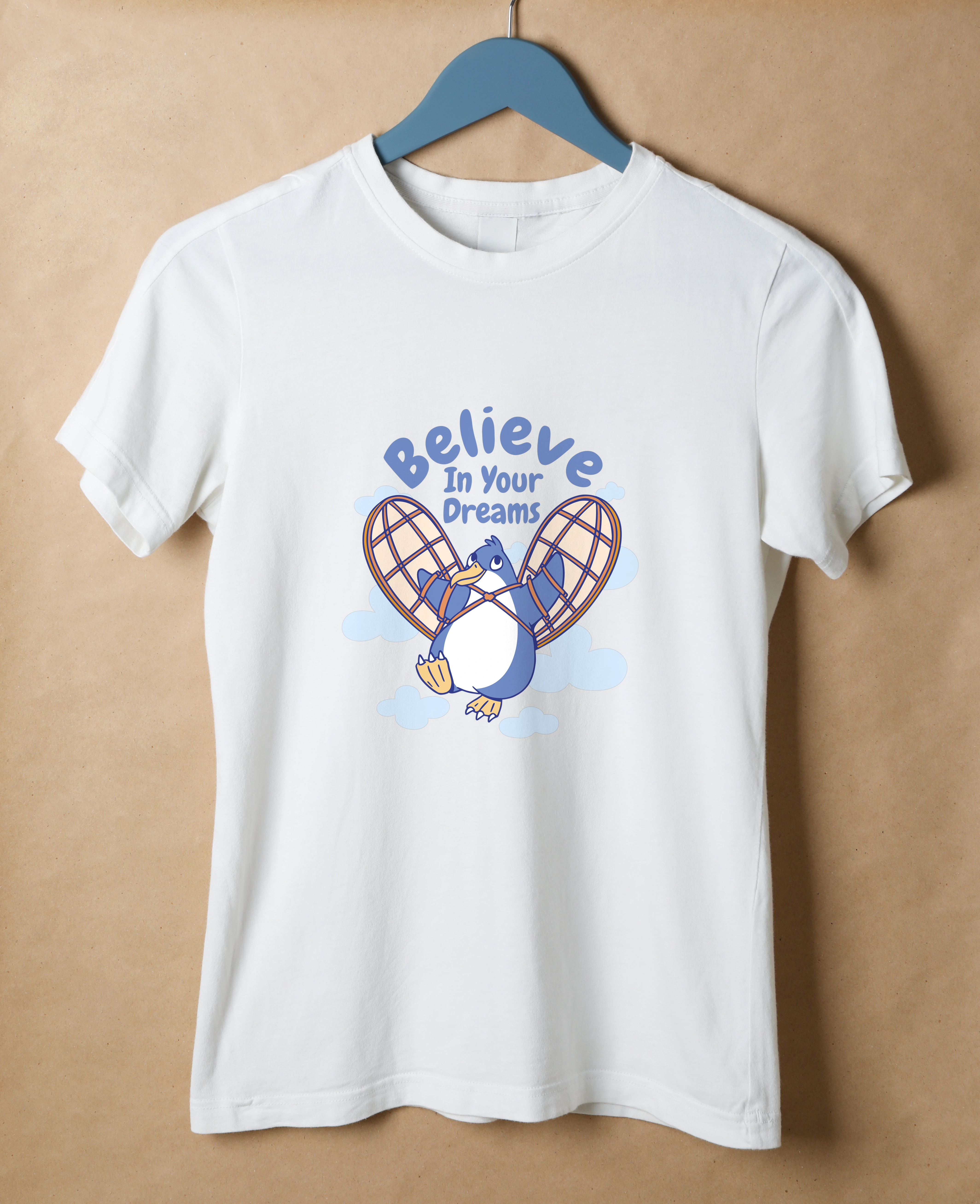 תצוגה חלופית של חולצה פינגווין מאמין בחלומות