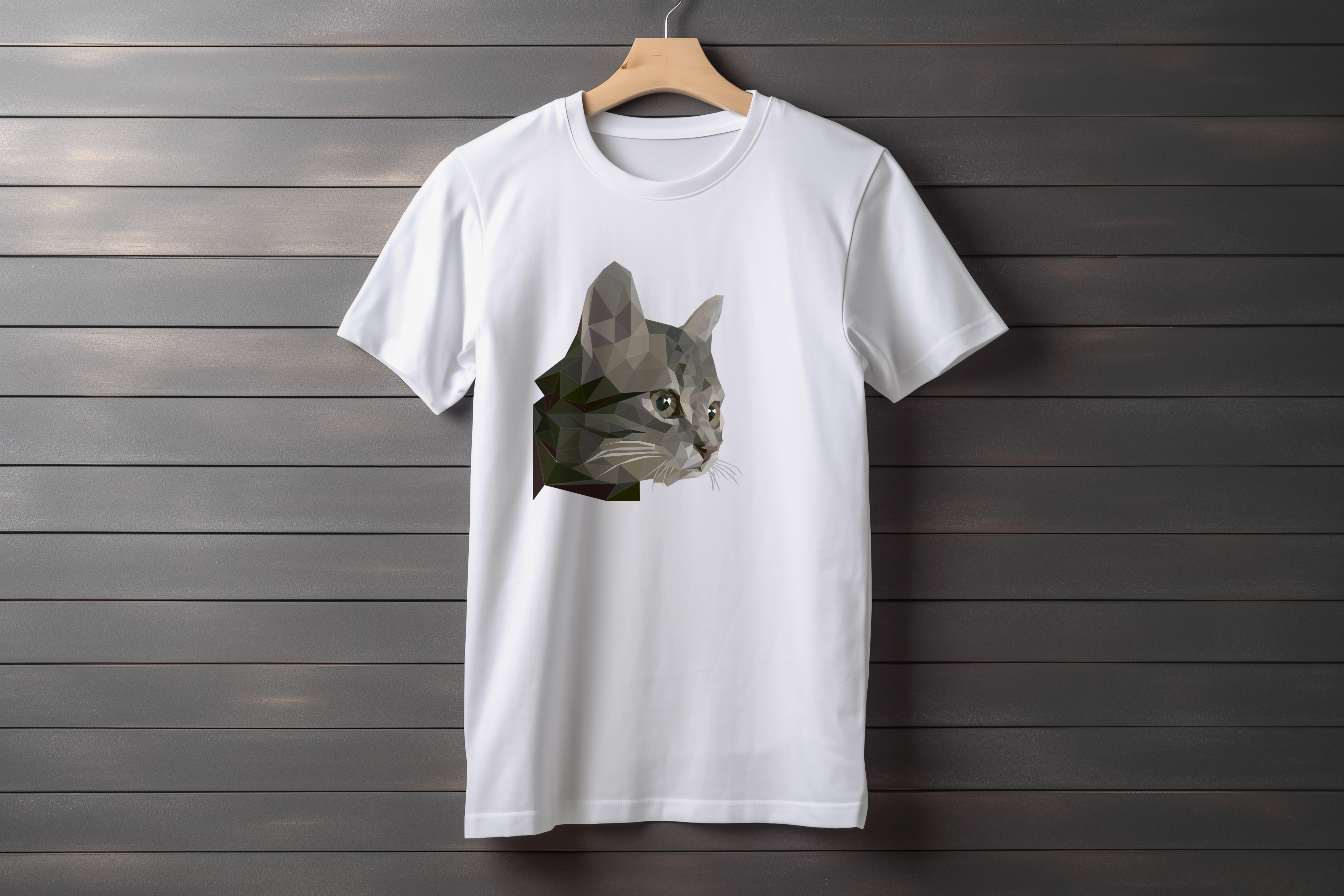 תצוגה חלופית של חולצה חתול גאומטרי