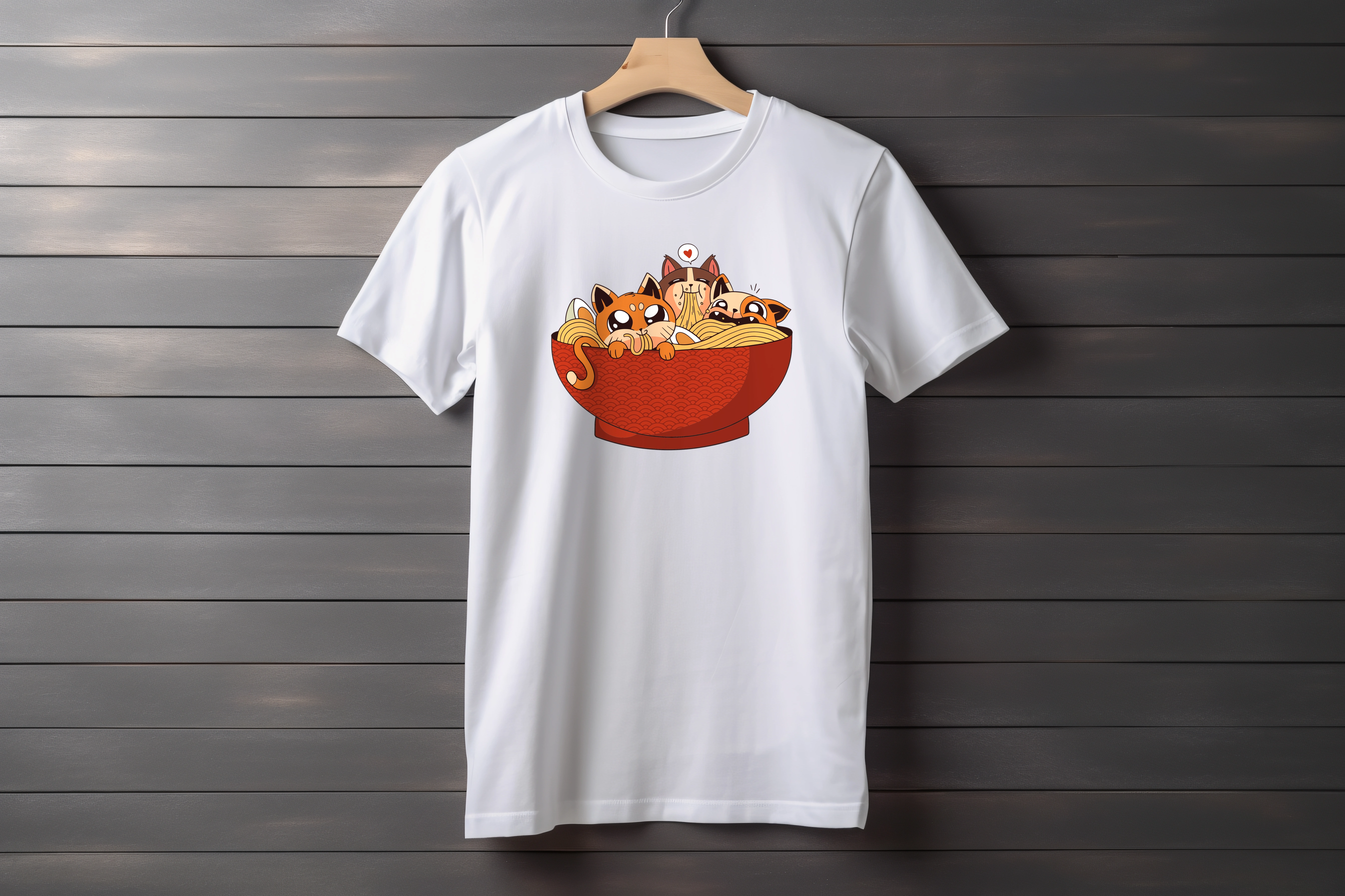 תצוגה חלופית של חולצה ראמן חתולים